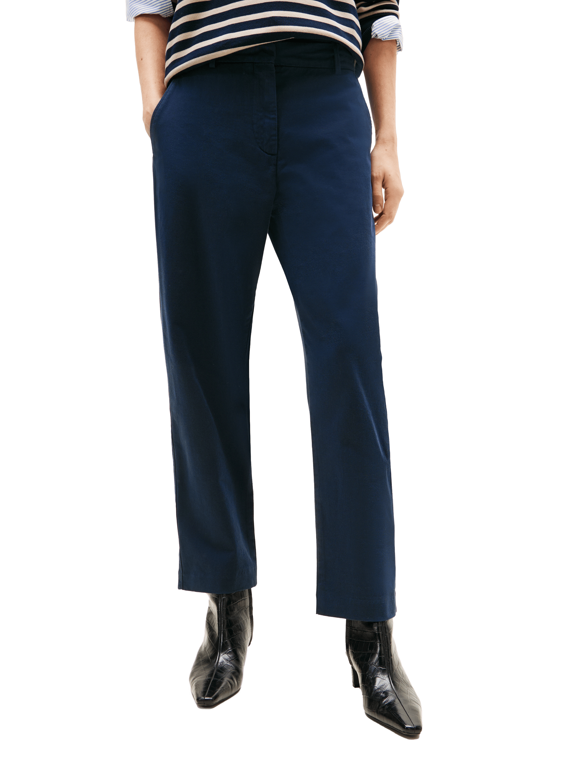 TOMMY HILFIGER Pantalon droit en coton  Bleu