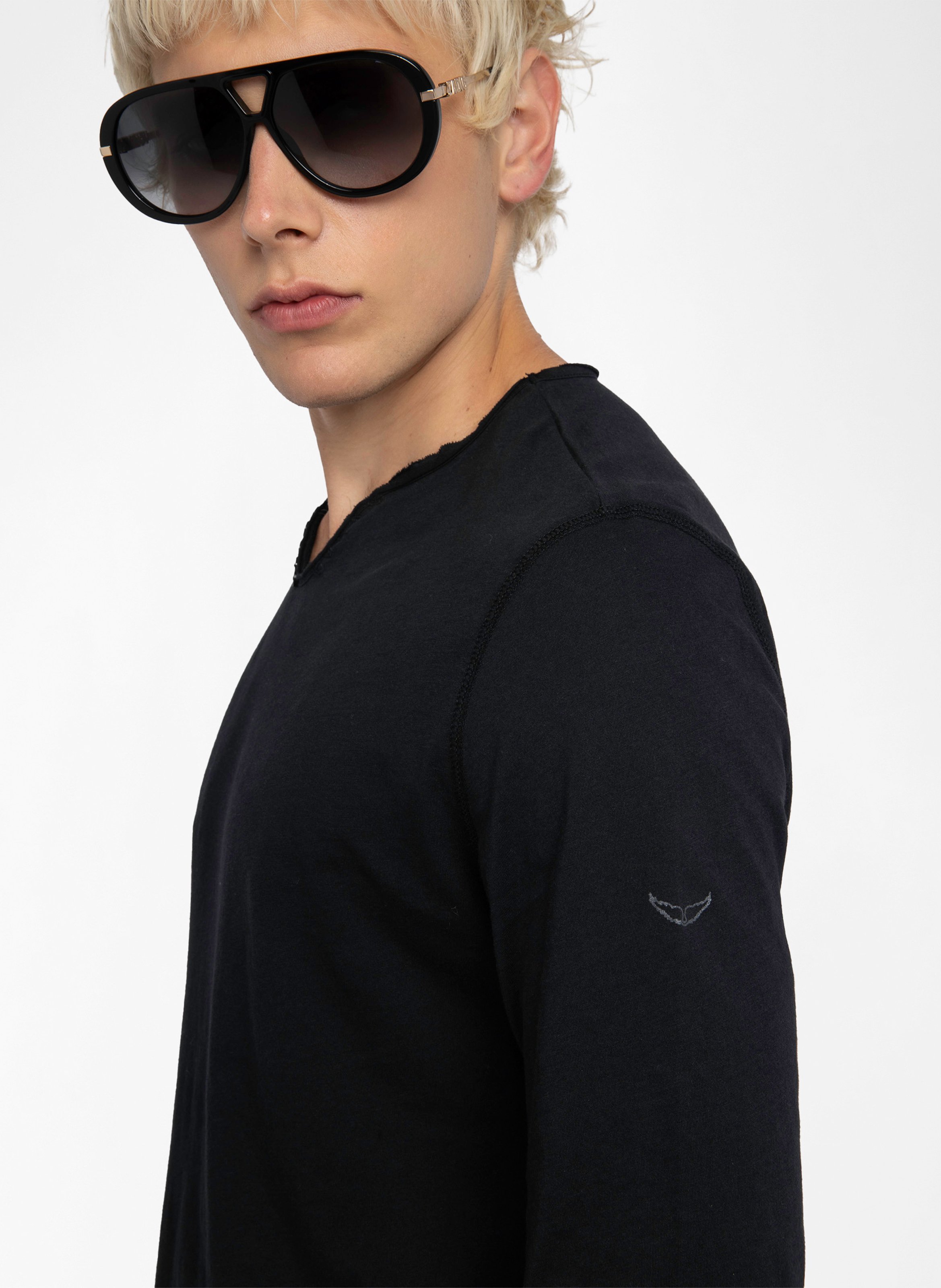 Tes-shirt droit en coton bio monastir ZADIG&VOLTAIRE Noir