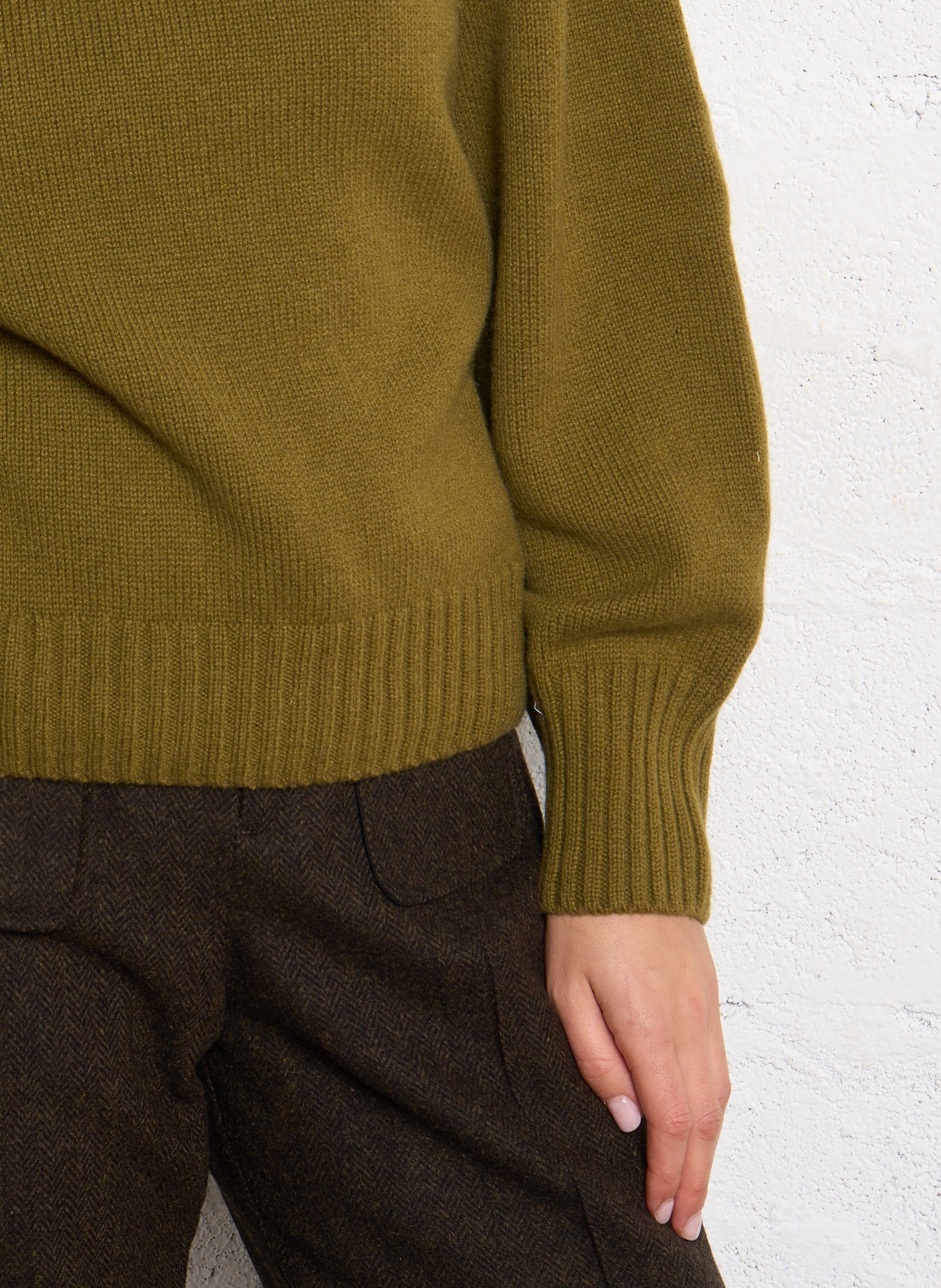 Pull col rond en laine sacha SOEUR Marron