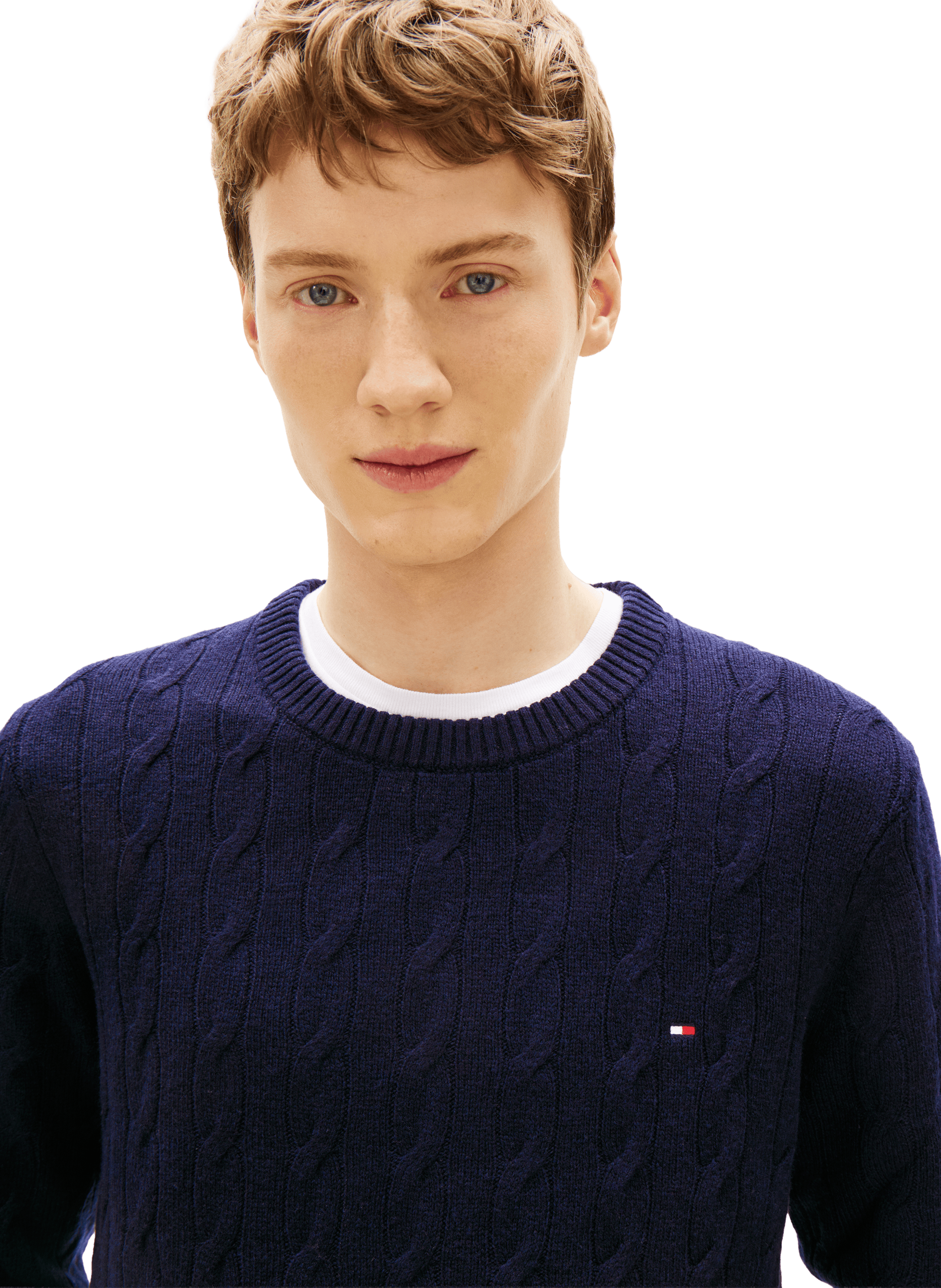 Wool-blend round-neck jumper TOMMY HILFIGER Blue