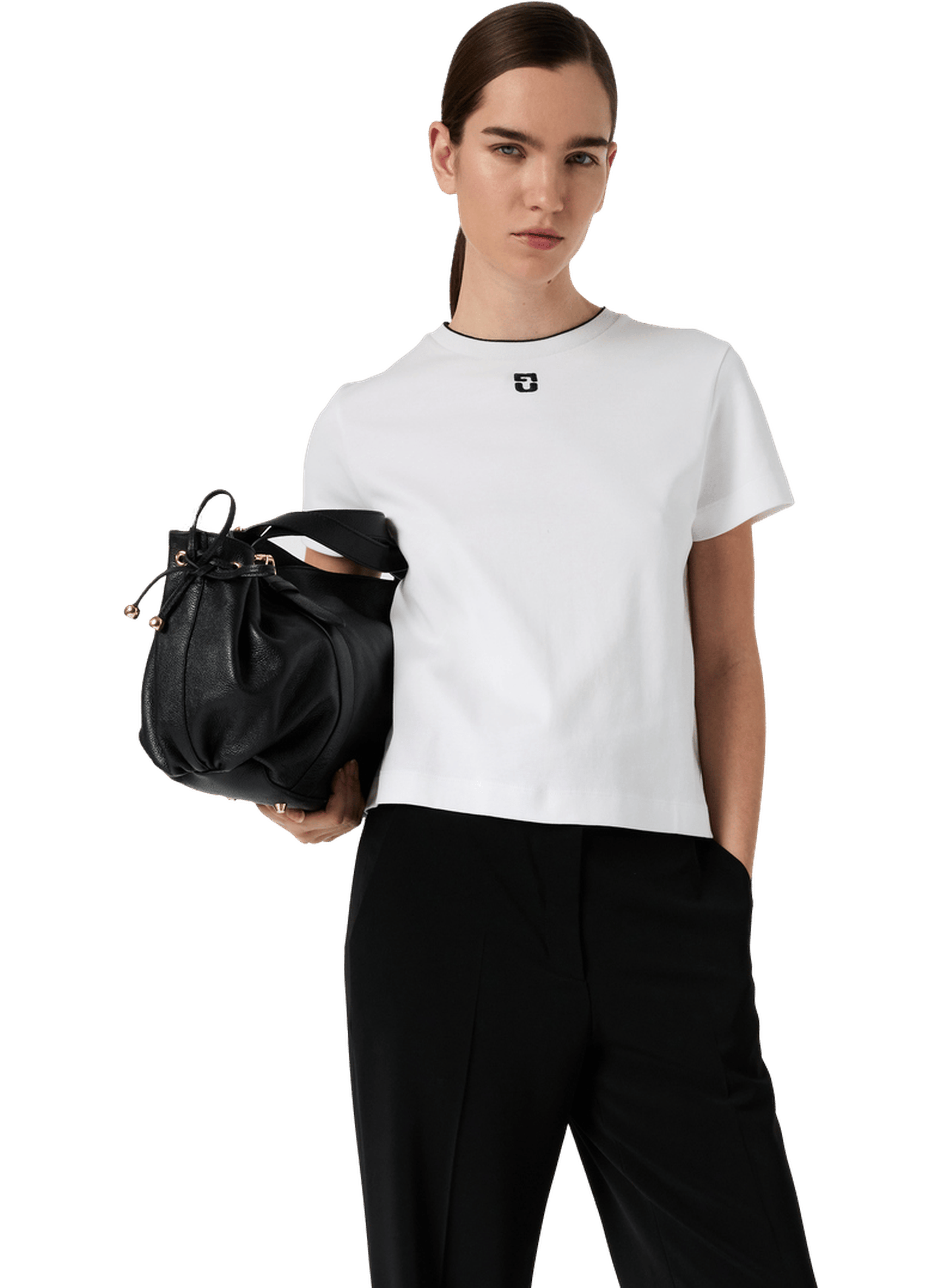 T-shirt en coton à monogramme - maiane GERARD DAREL Blanc