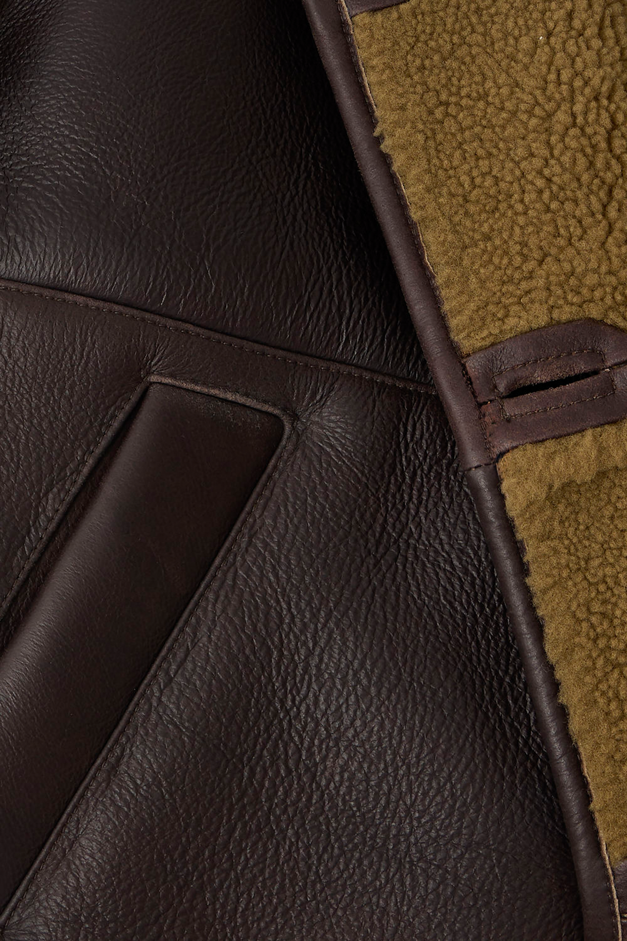 Manteau rond uni en cuir fabio SOEUR Marron