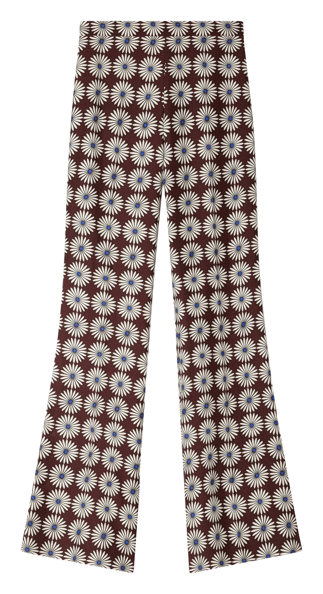 Pantalon flare à motifs floraux SANDRO Marron