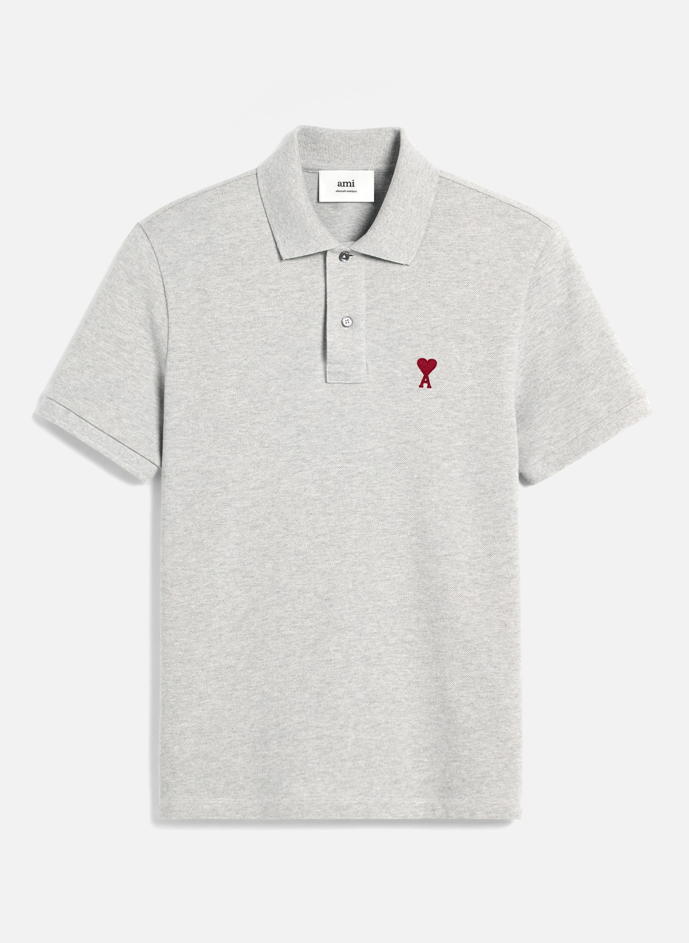 Polo Ami de Coeur unisexe AMI PARIS Gris