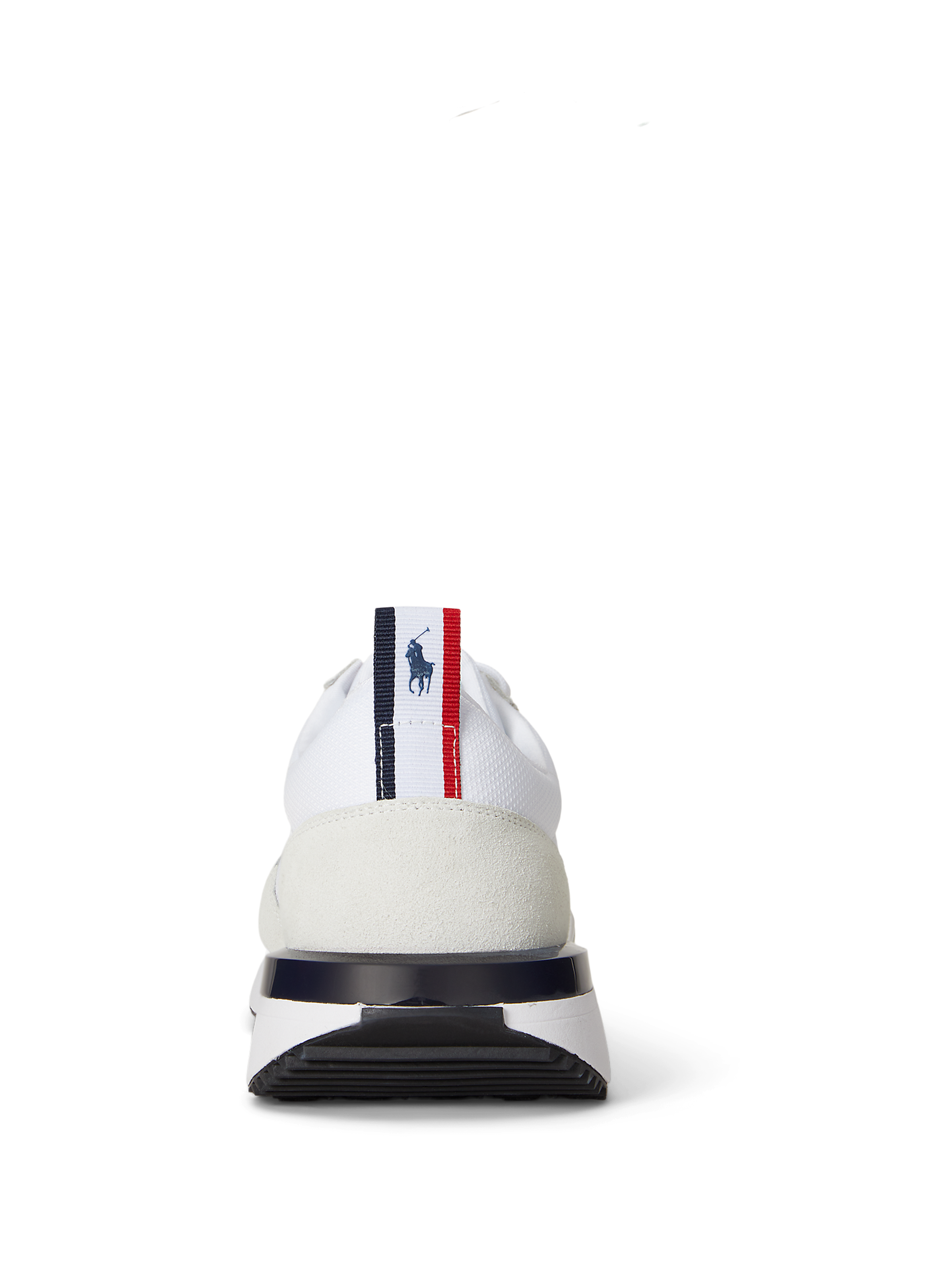 Baskets basses à logo en cuir de vache mélangé POLO RALPH LAUREN Blanc