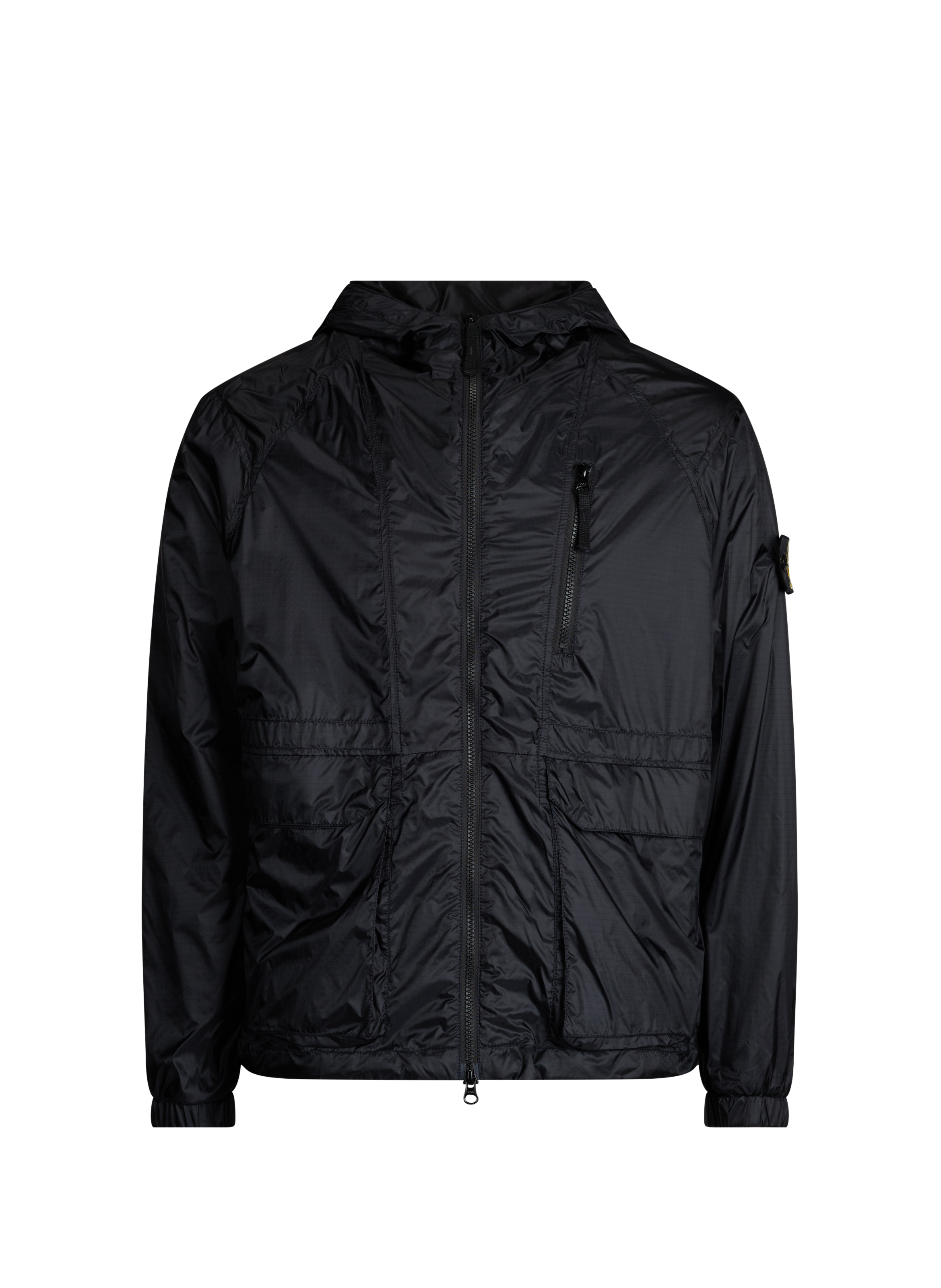 Hooded waterproof jacket STONE ISLAND Blue