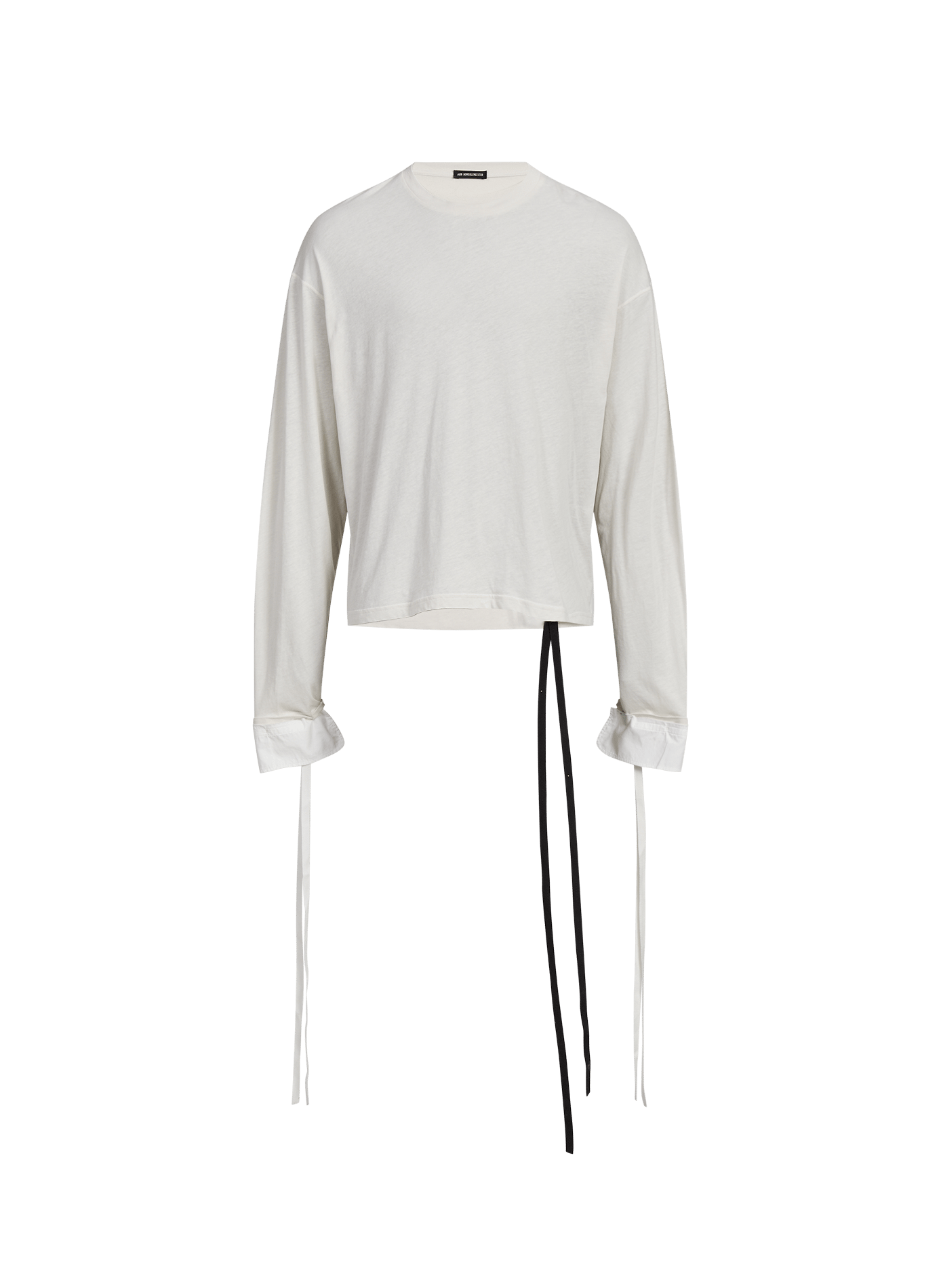 T-shirt Emiliuis à manches extra-longues en coton ANN DEMEULEMEESTER Blanc