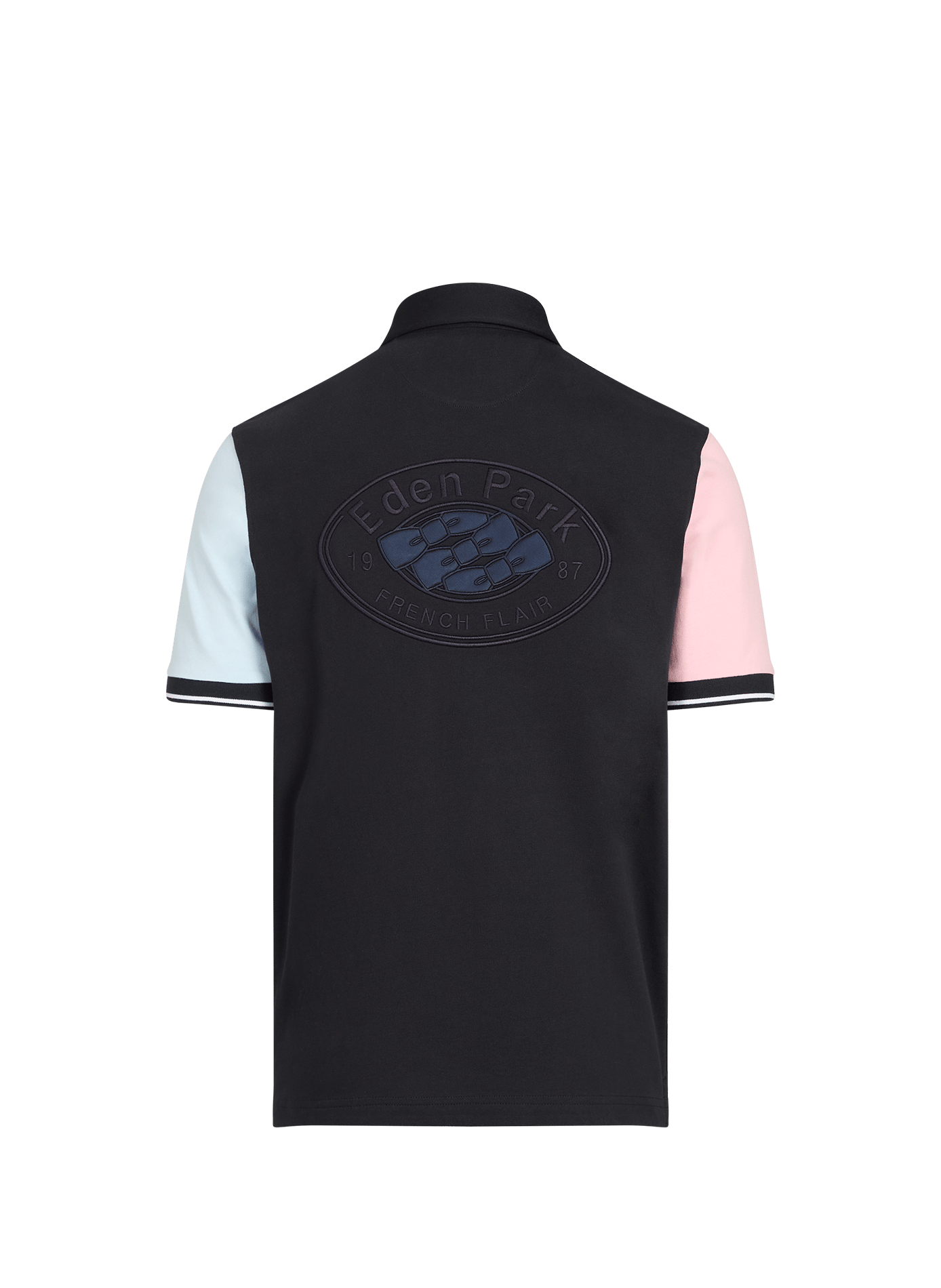 Cotton logo polo shirt EDEN PARK Blue