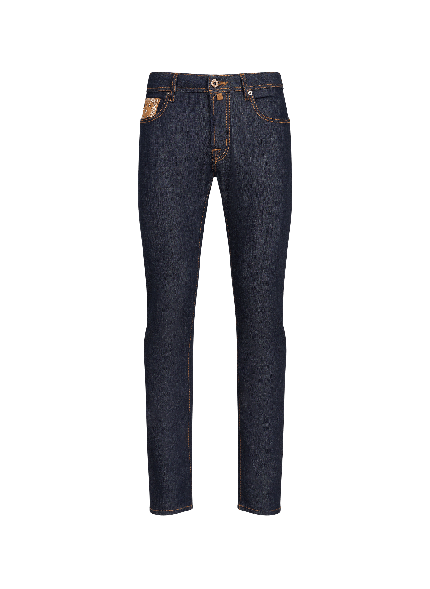 Jean droit en coton mélangé JACOB COHEN Bleu