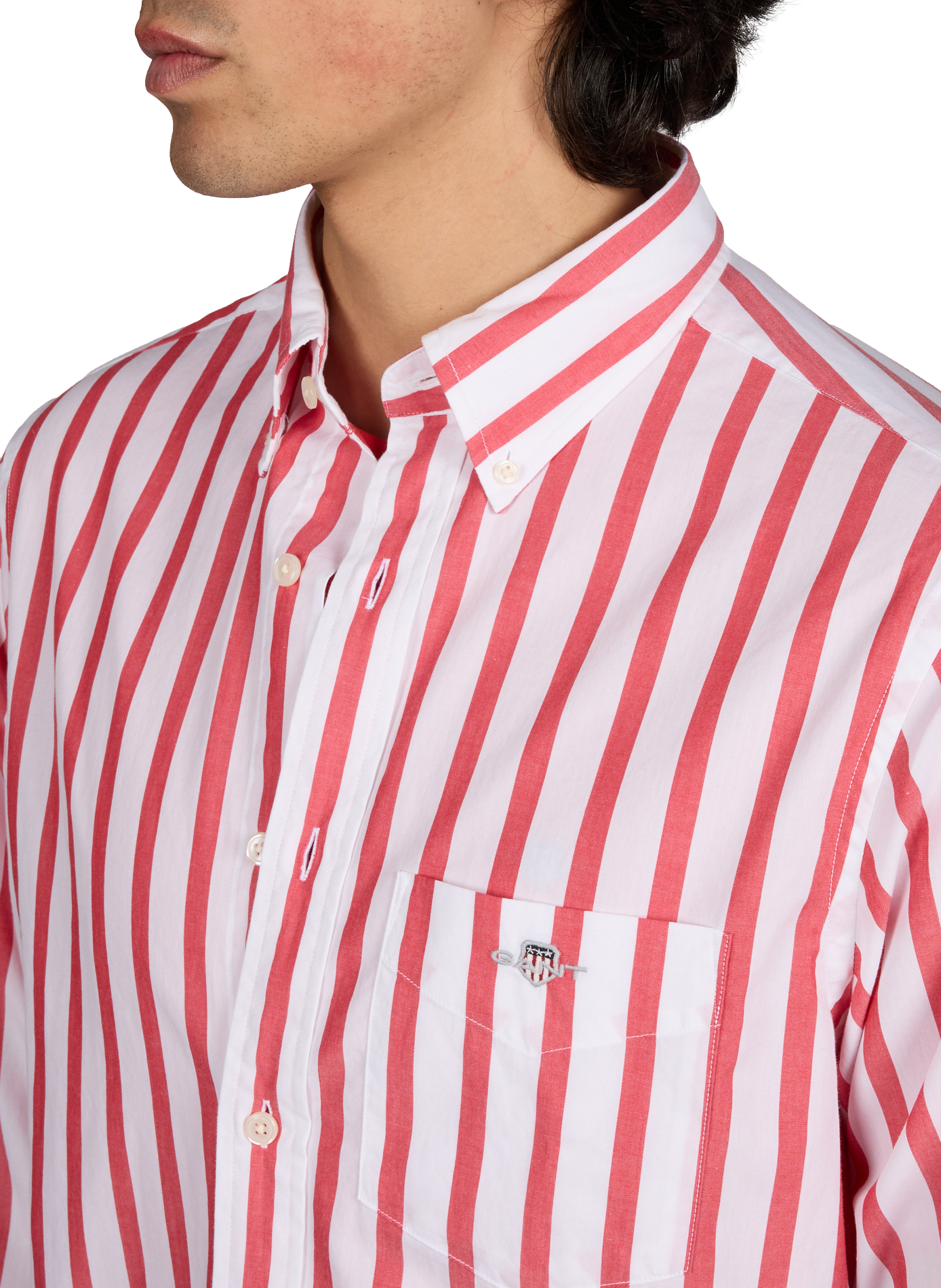 Chemise droite en coton GANT Rose