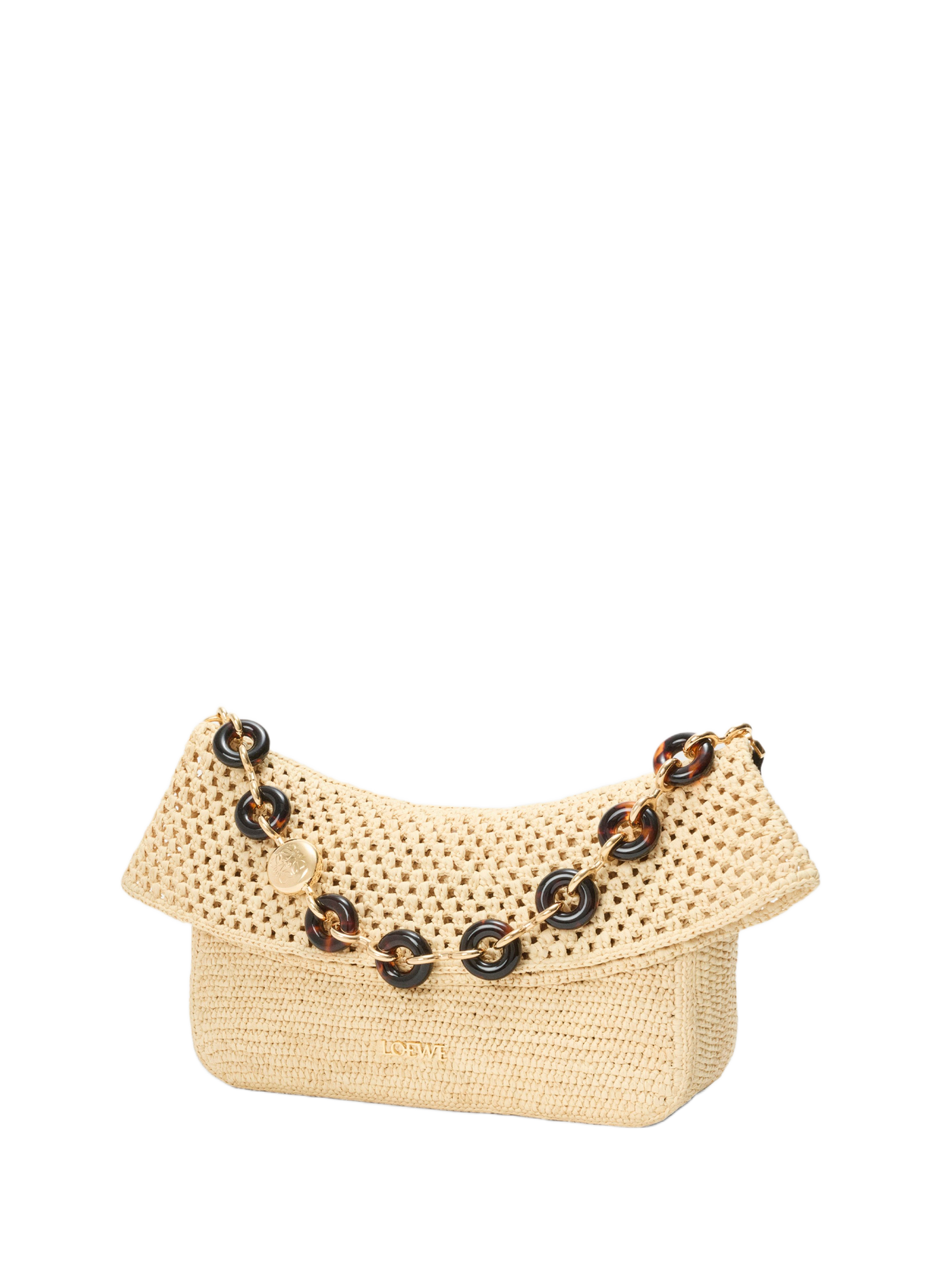 Sac Ola moyen en raphia LOEWE Beige