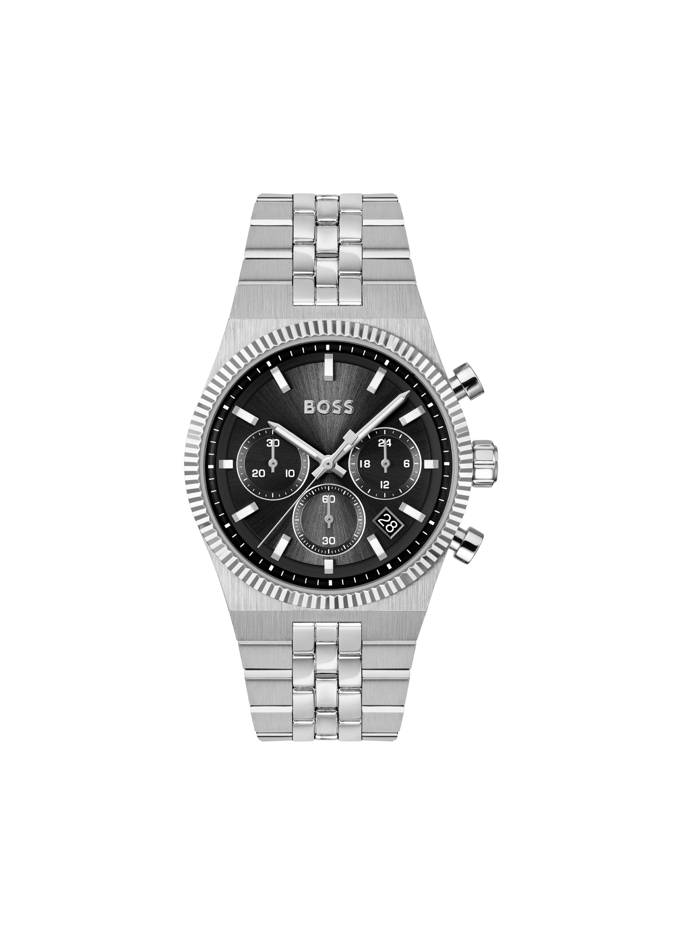 Montre quartz Candor Prime en acier inoxydable BOSS MONTRES Noir