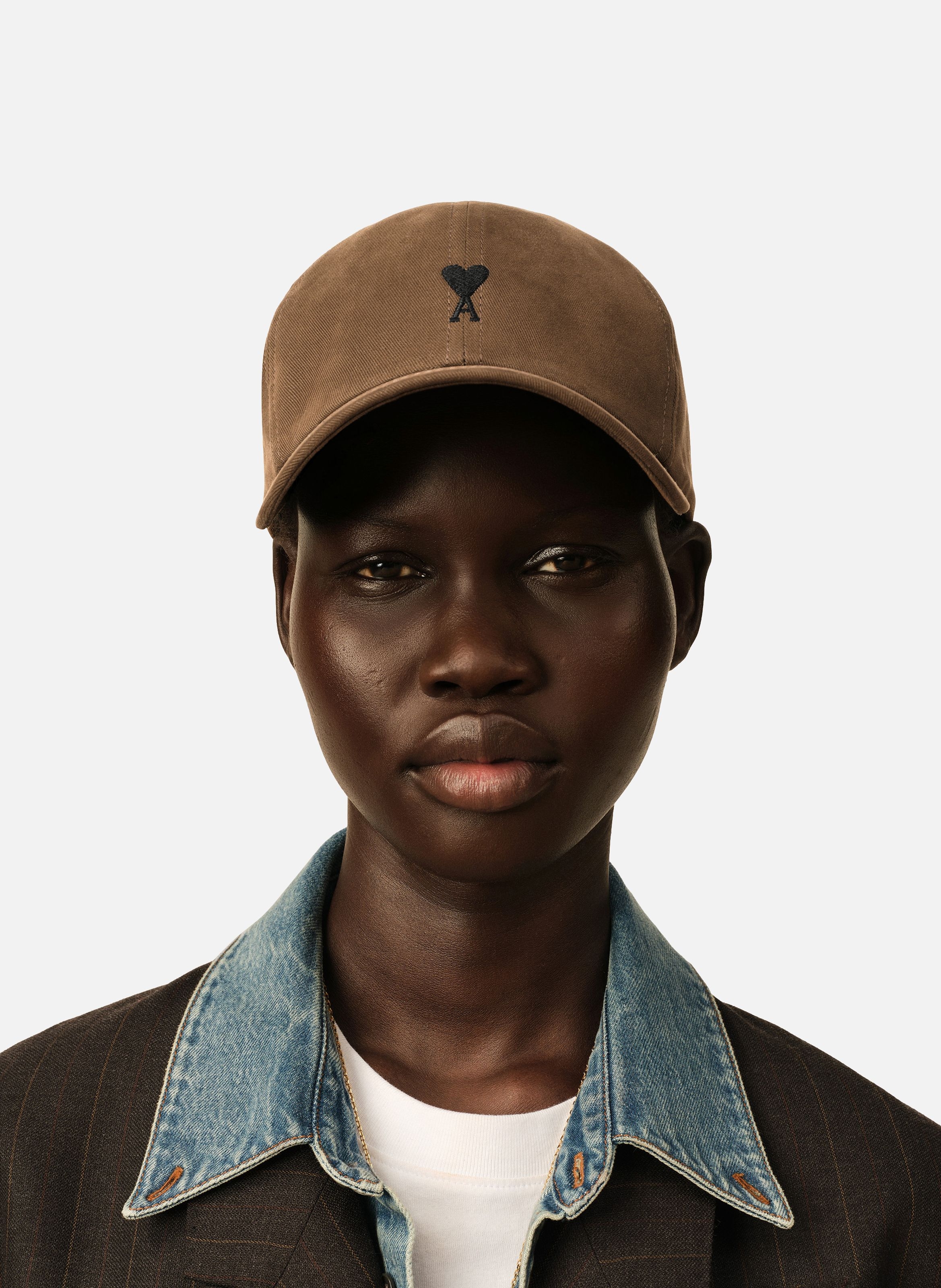 Casquette unisexe en coton ami de coeur AMI PARIS Marron