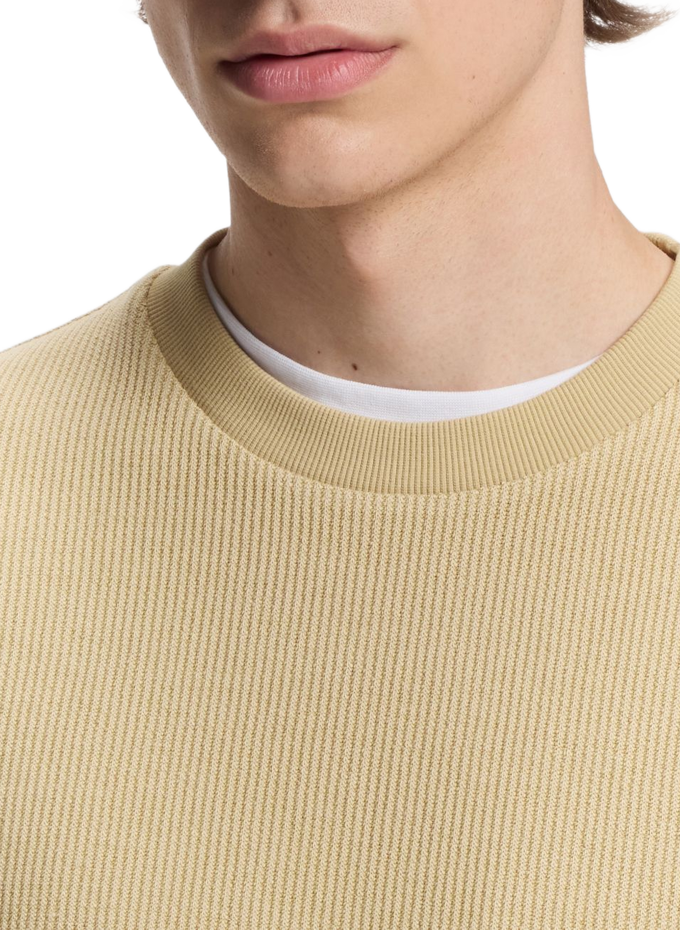 T-shirt Nuwaffle en coton mélangé HUGO BLUE Beige