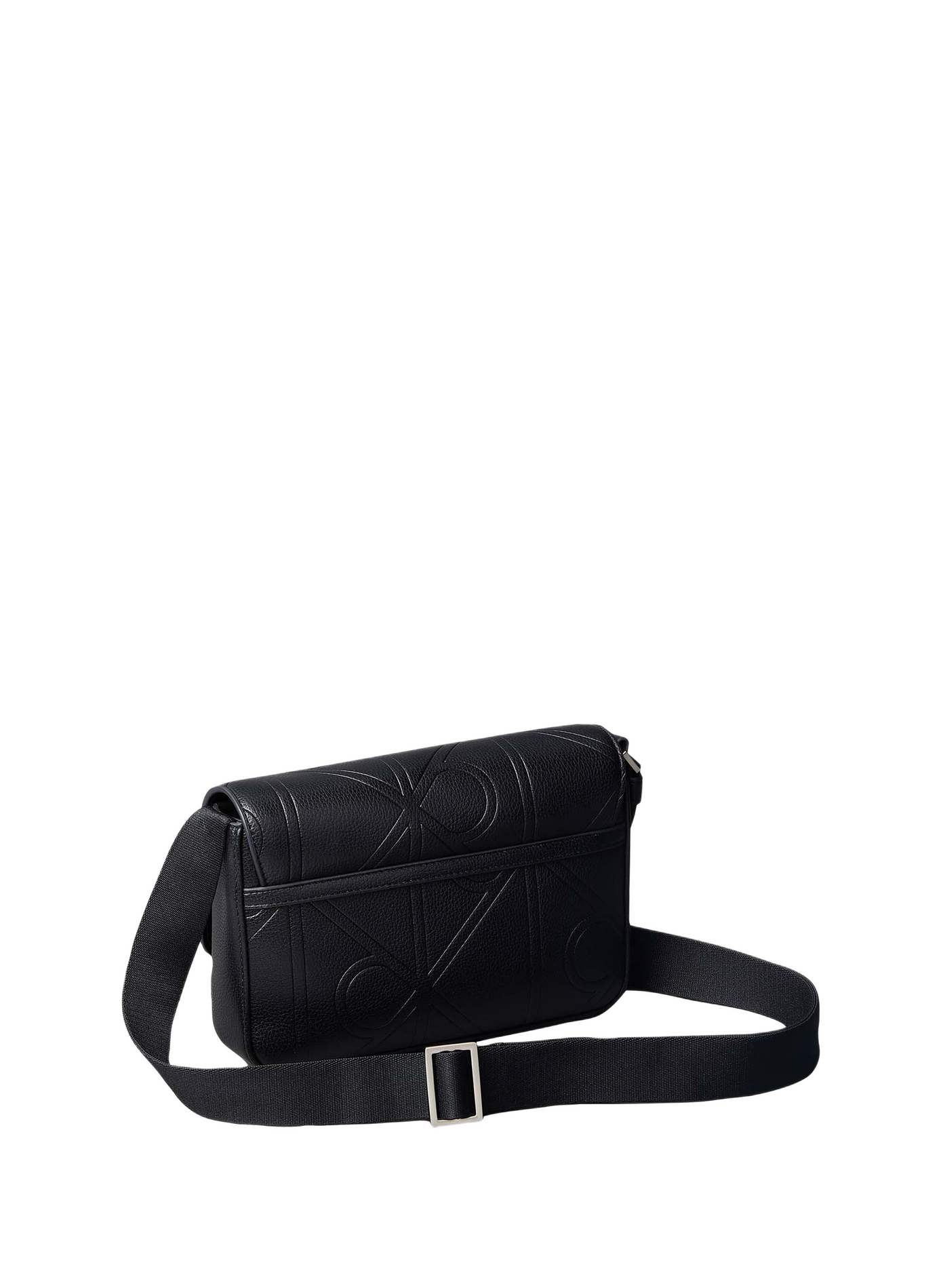 Textured Logo Detail Satchel CALVIN KLEIN Black
