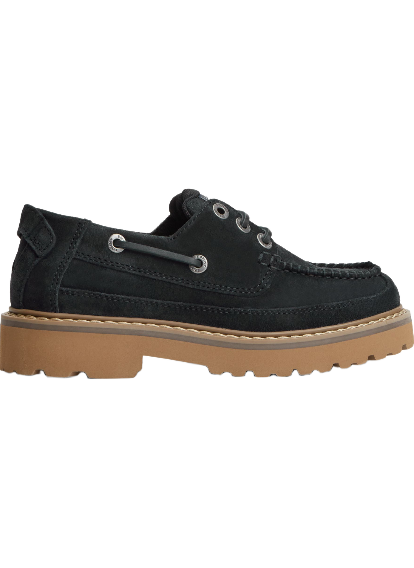 Derbies à semelle crantée en cuir TOMMY HILFIGER Bleu