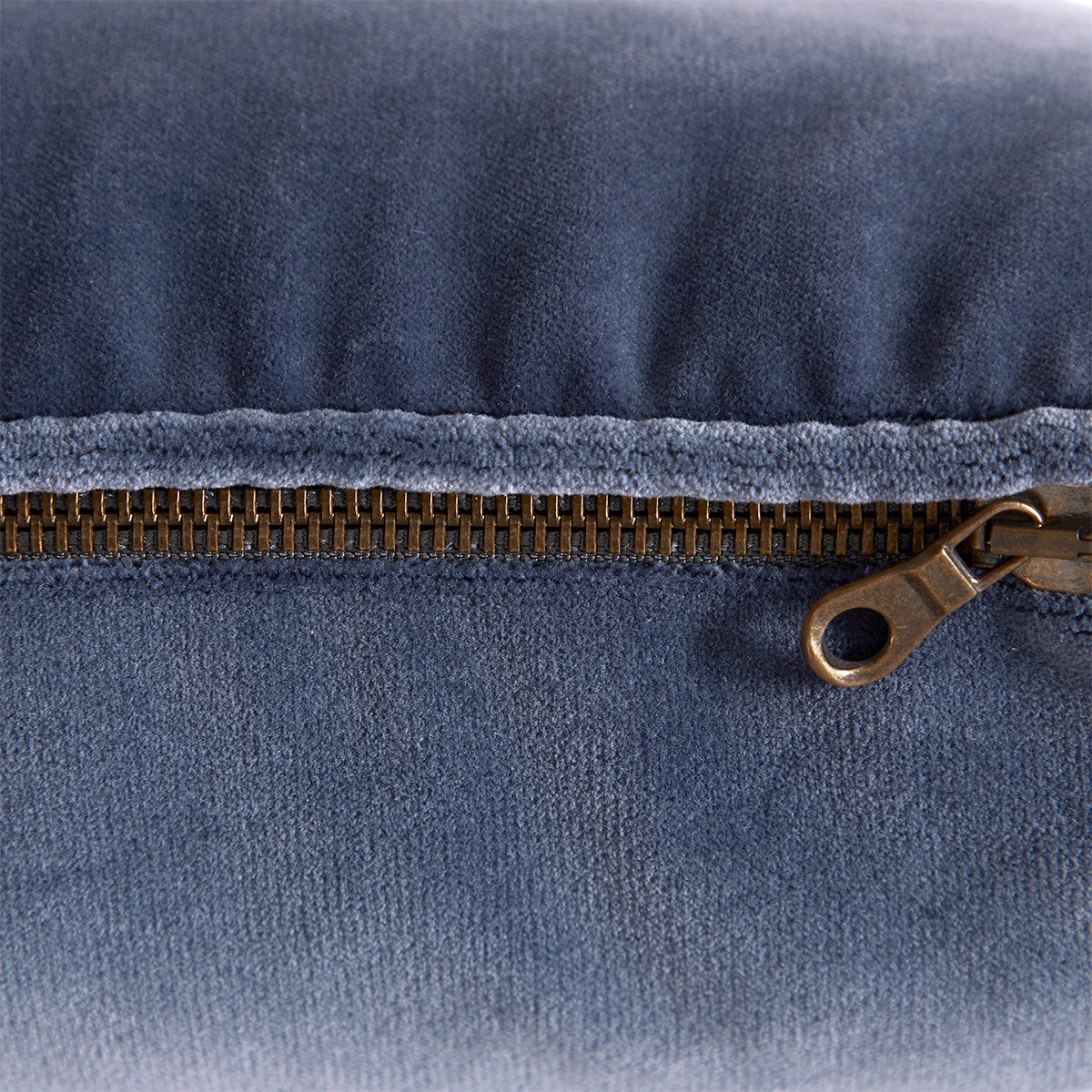 Housse de coussin en velours, divan YVES DELORME Bleu