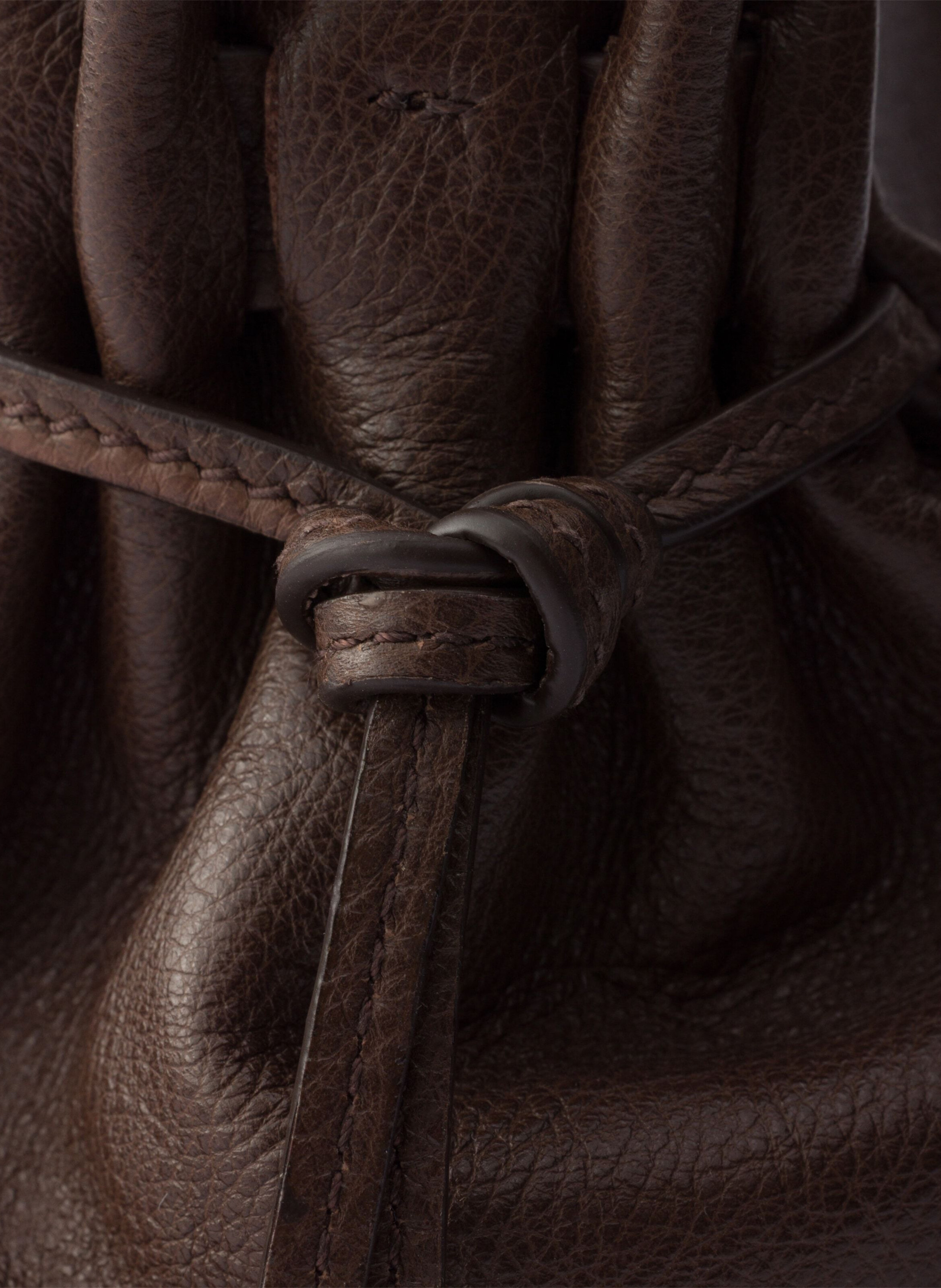 Cabas prada bonnie en cuir vieilli de taille moyen PRADA Marron