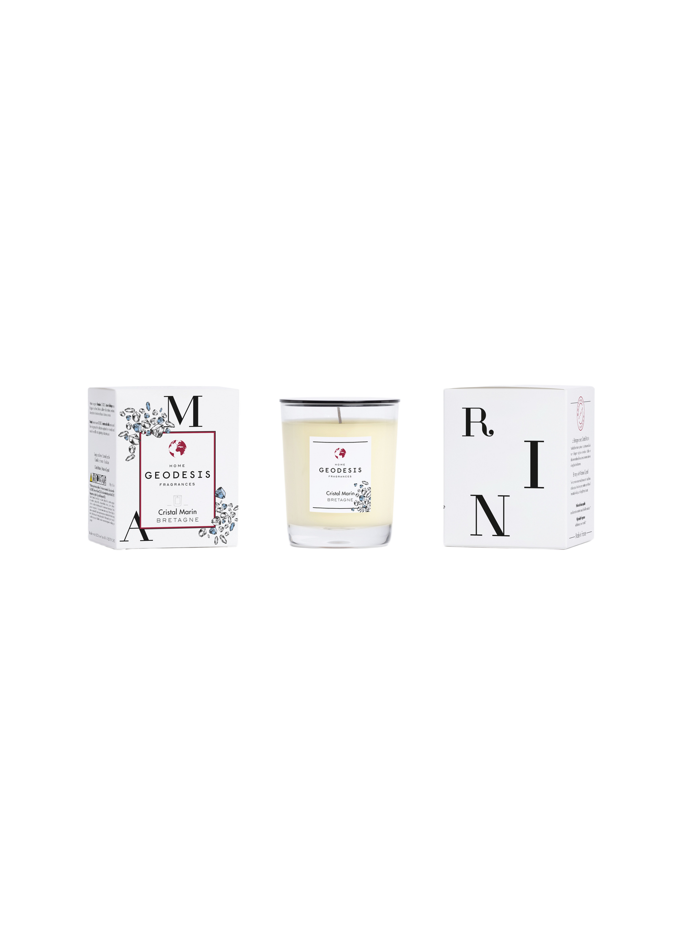 Bougie parfumée 180g Cristal Marin GEODESIS Transparent