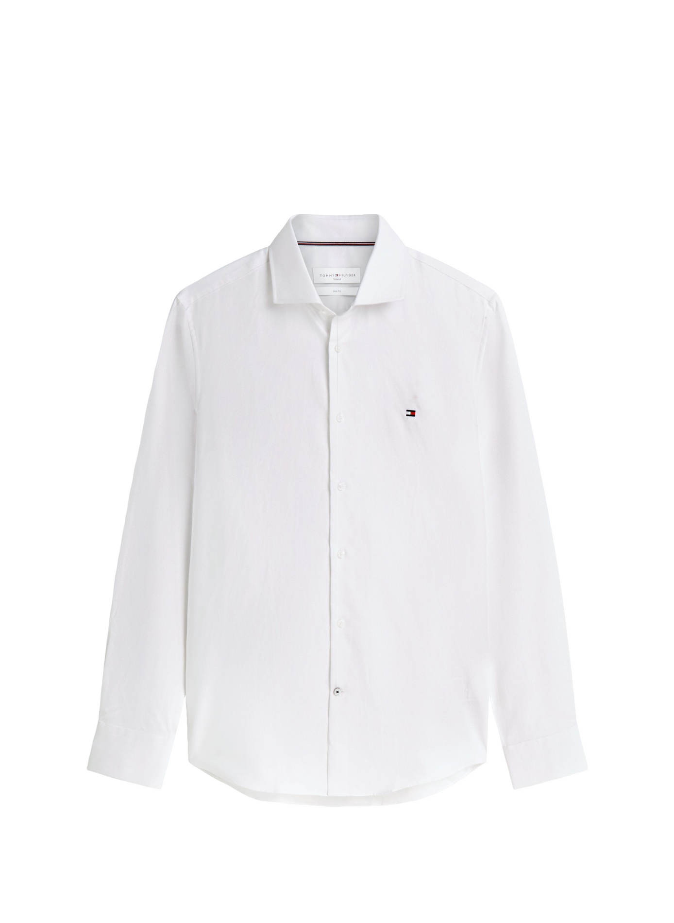 Straight classic collar shirt in cotton TOMMY HILFIGER White