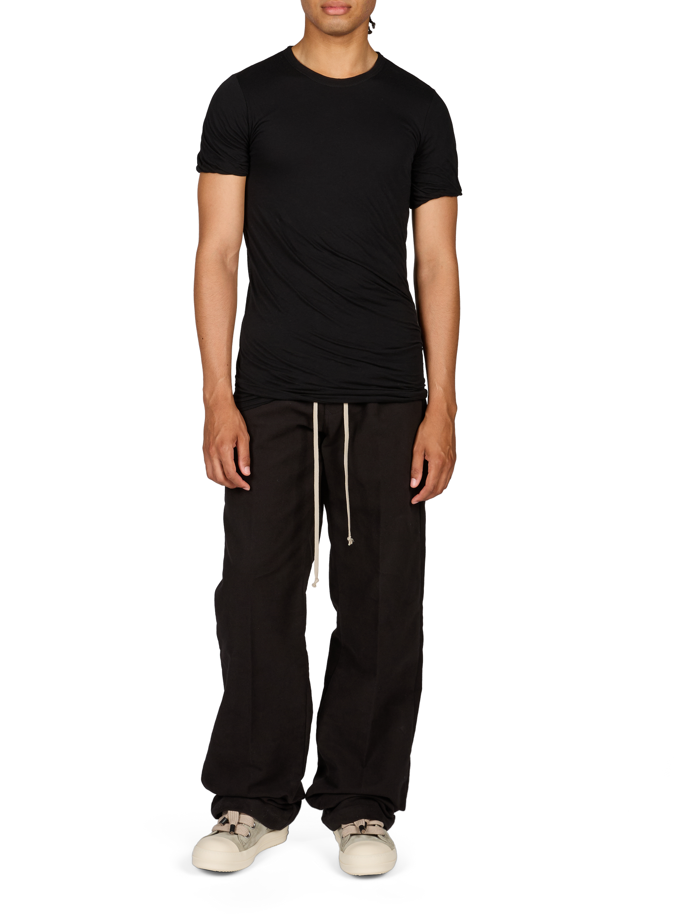 Pantalon à cordon de serrage Dietrich en coton RICK OWENS Noir