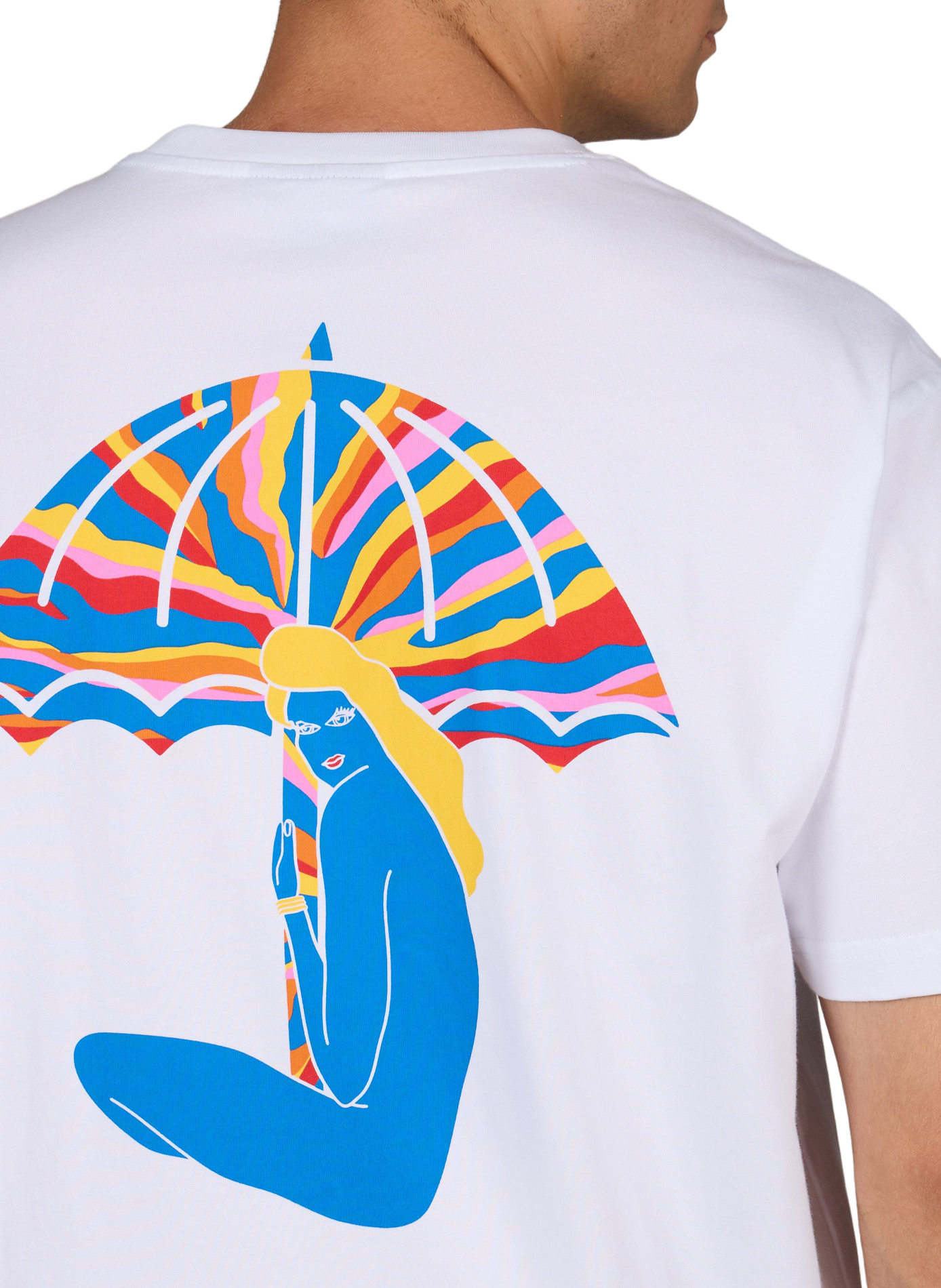 Printed straight t-shirt HELAS CAPS White