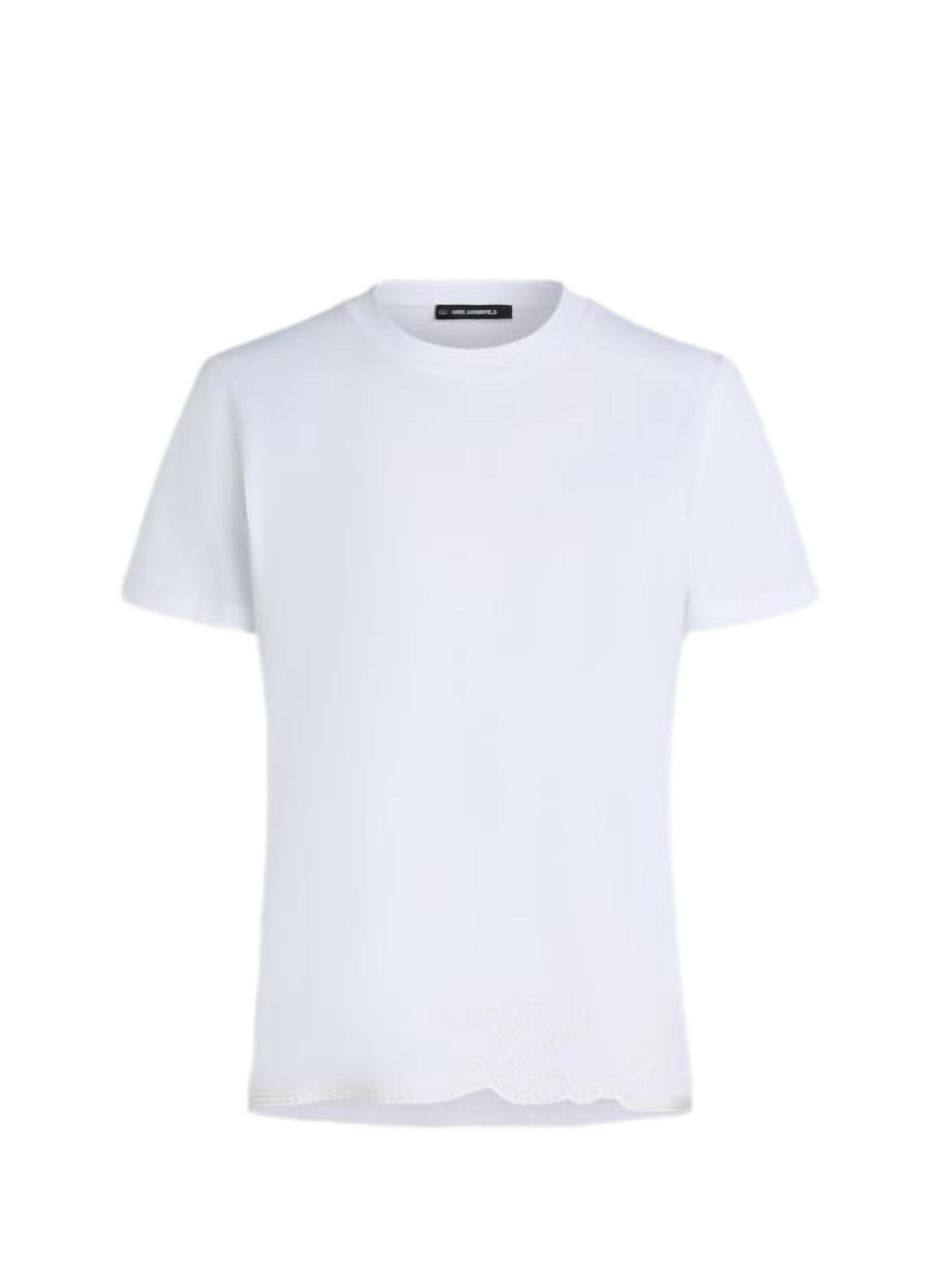 Round neck cotton t-shirt KARL LAGERFELD White