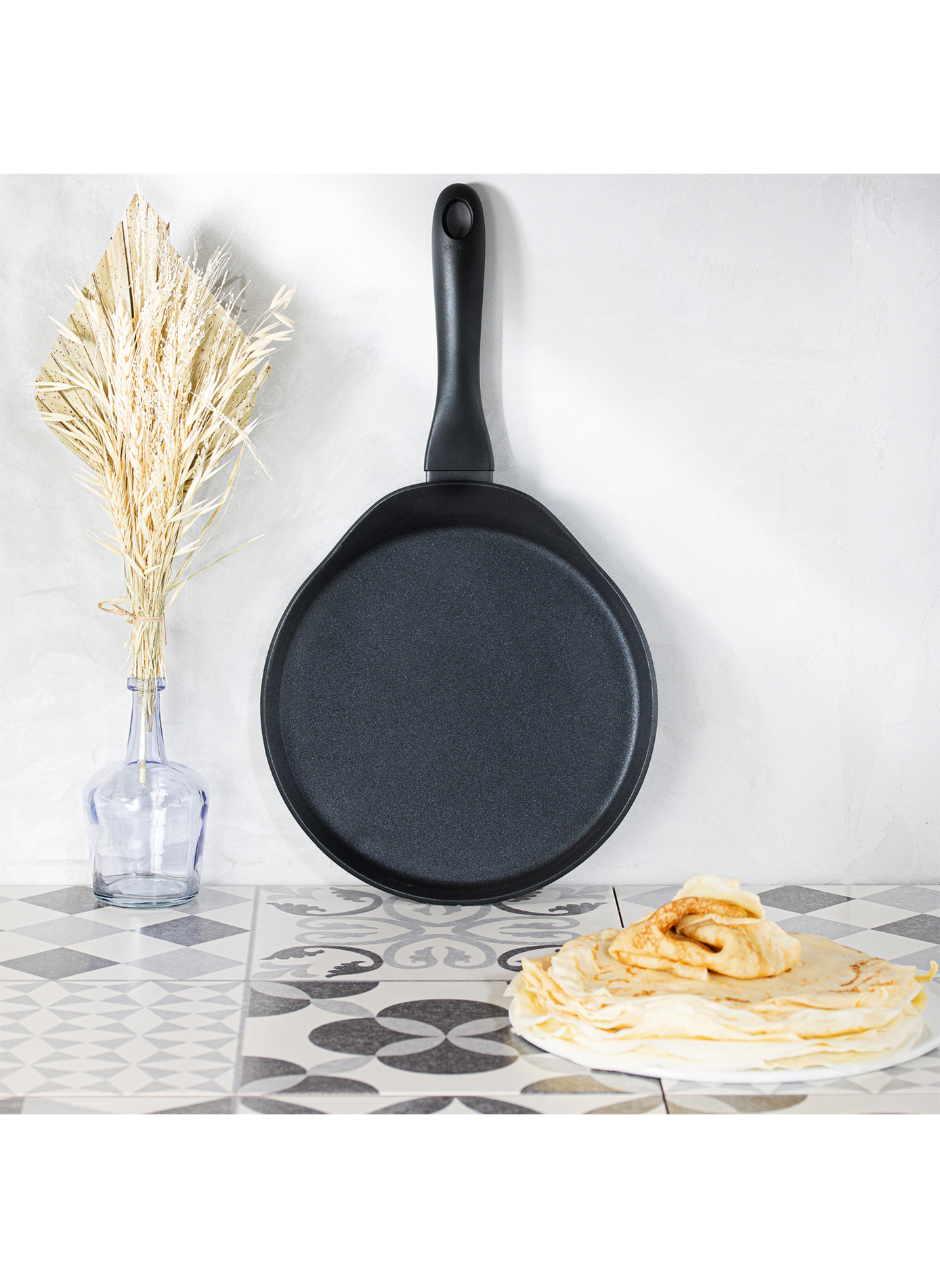 Poêle à crêpes anti-adhésive Cookway en aluminium CRISTEL Noir