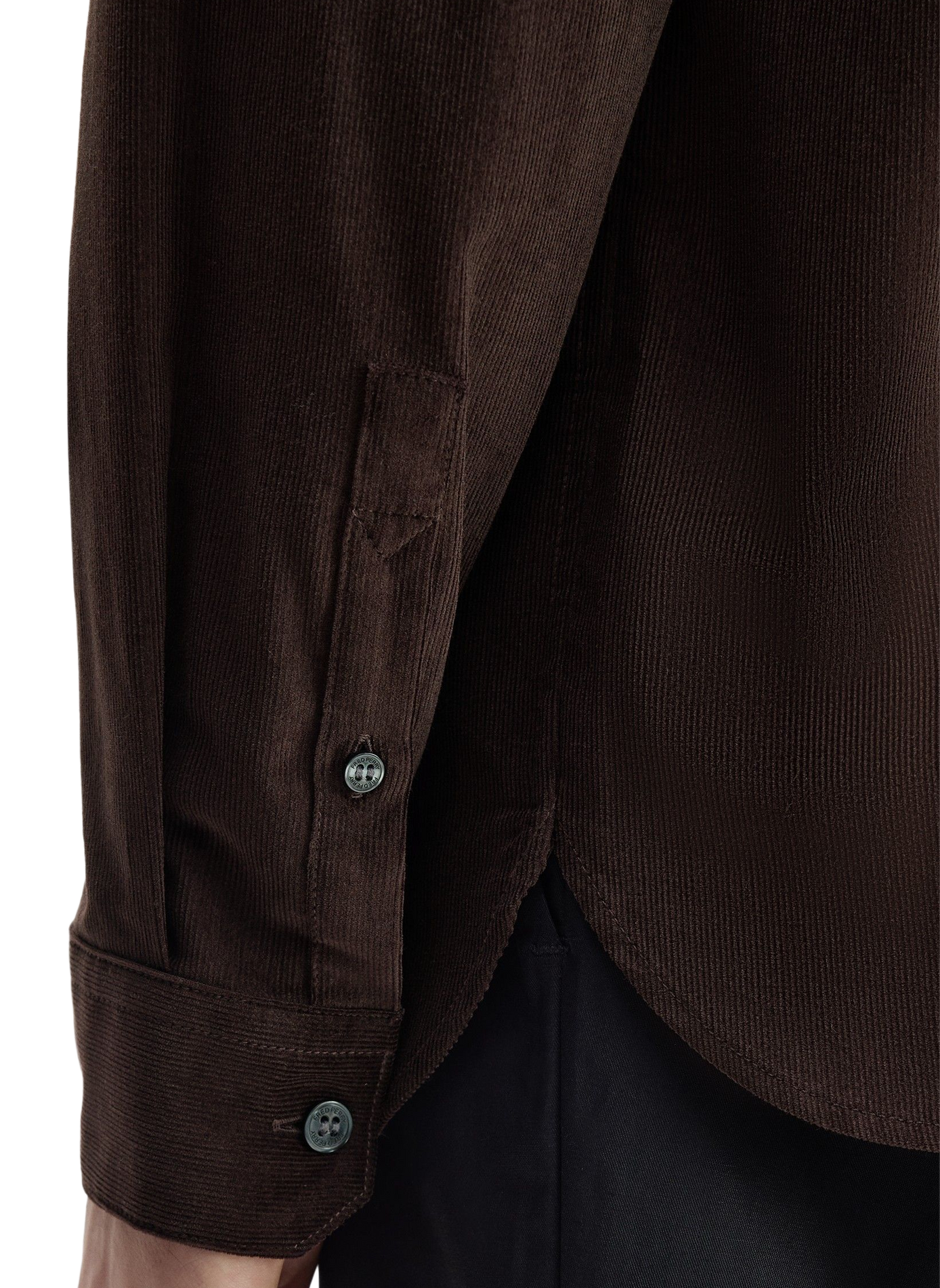 Chemise col classique en coton FRED PERRY Marron
