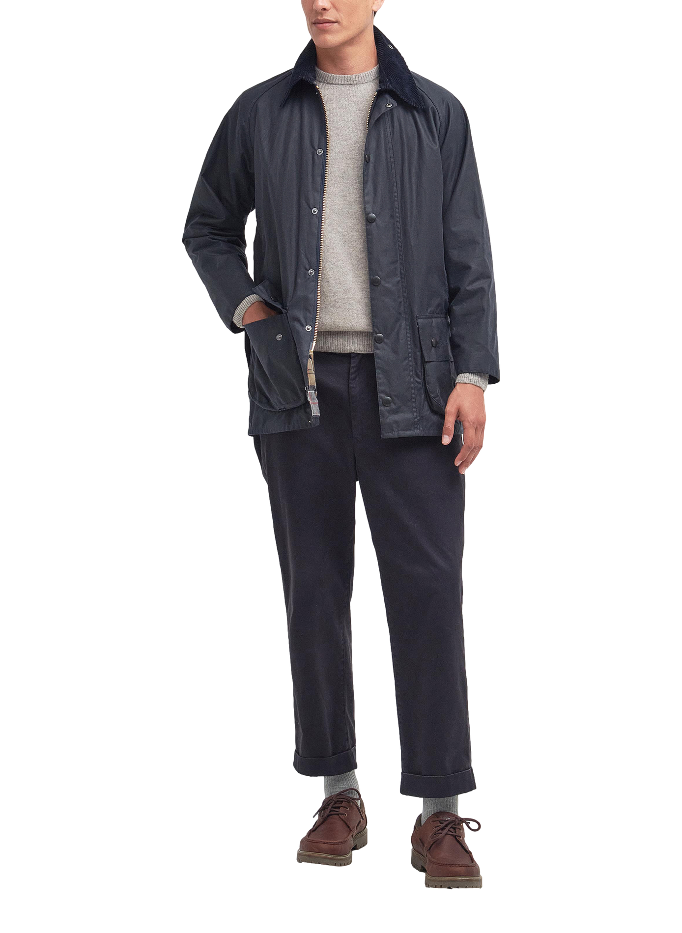 Wax Beaufort cotton jacket BARBOUR Blue