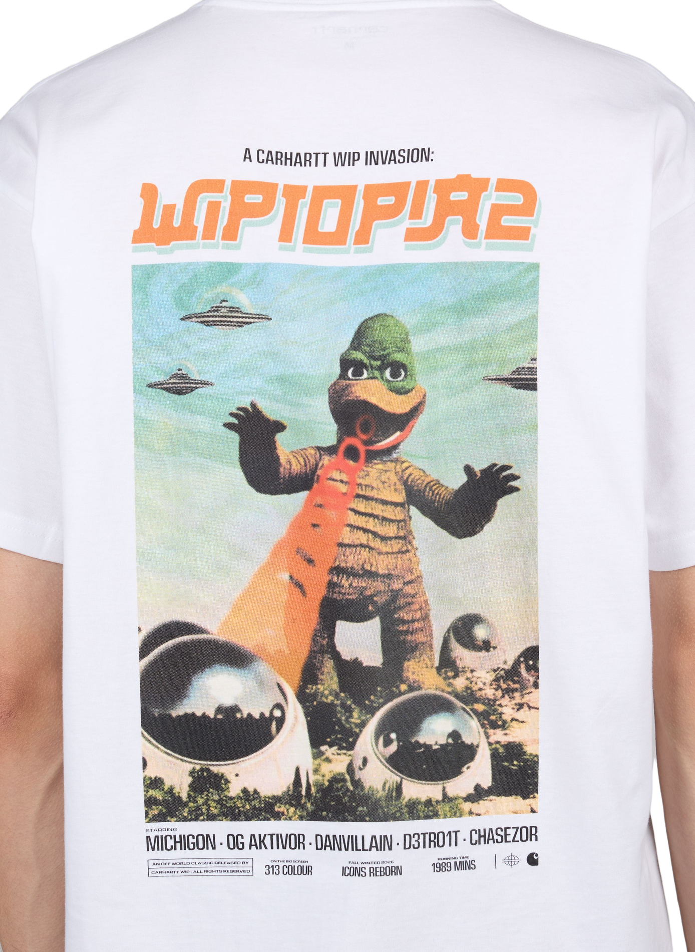 Straight round neck printed cotton t-shirt CARHARTT WIP White