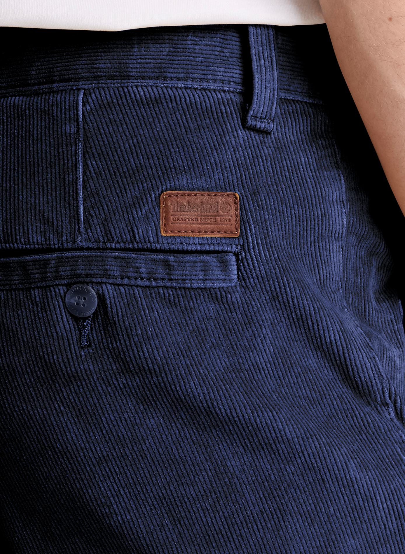 Pantalon droit en coton mélangé côtelé TIMBERLAND Blau