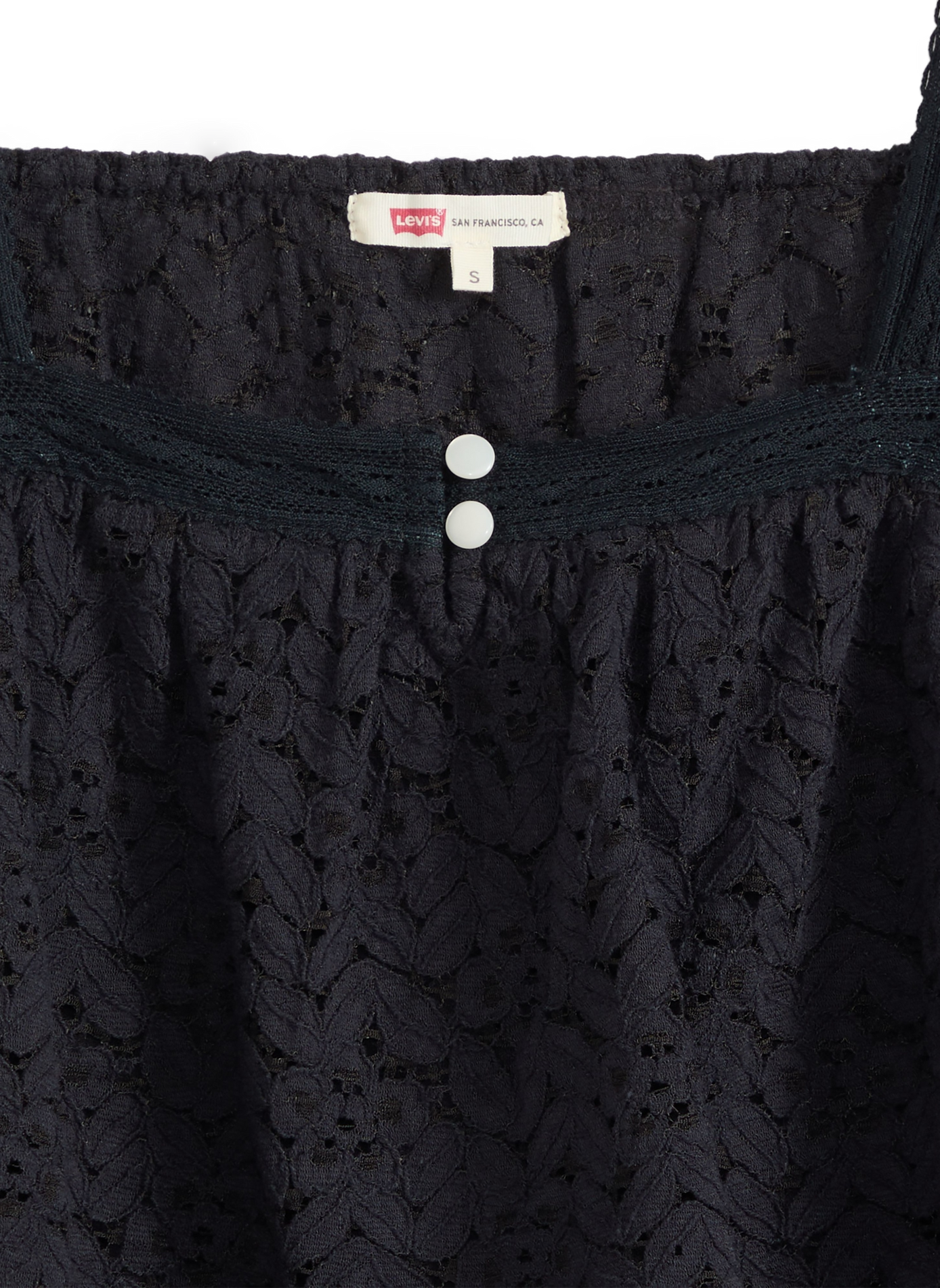 Blouse Dom met kanten details in gemengd katoen. LEVI'S Zwart