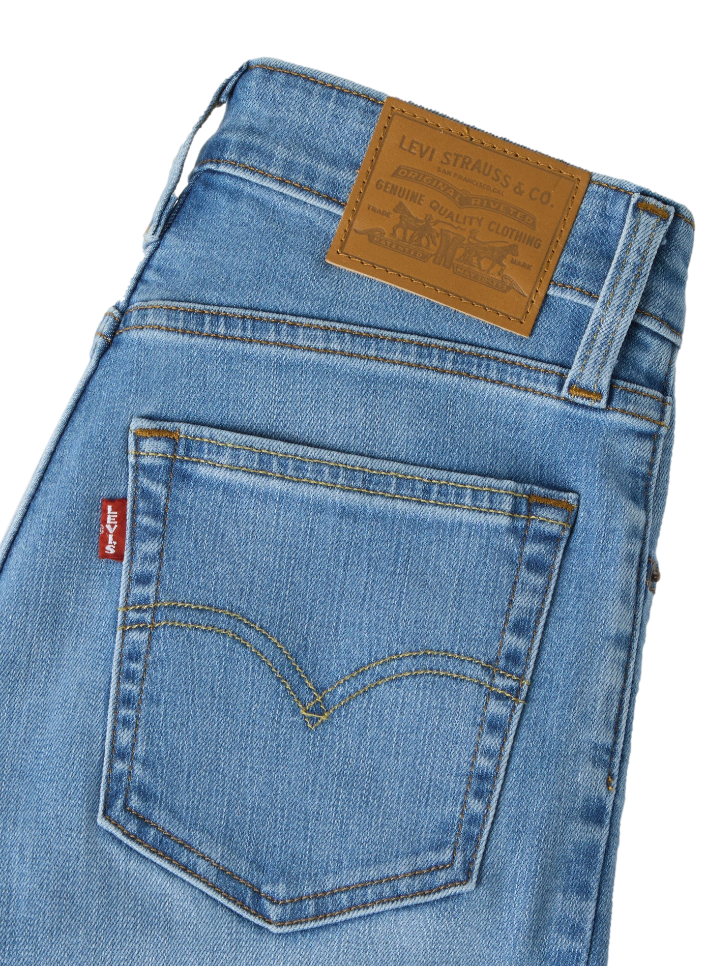 Bootcut-High-Waist-Jeans aus Baumwollmischung LEVI'S Blau