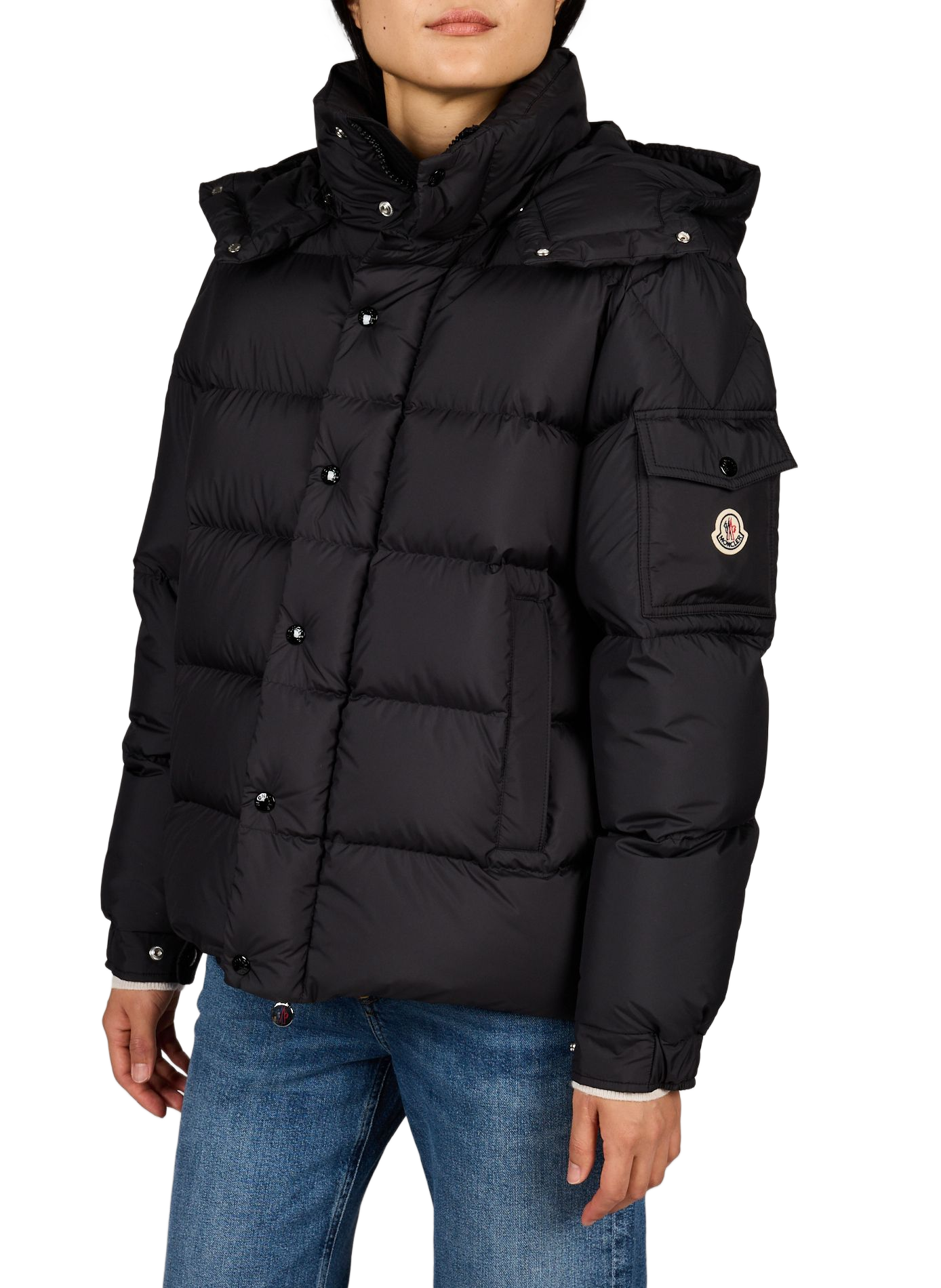 Maya 70 removable hooded puffer coat MONCLER Black