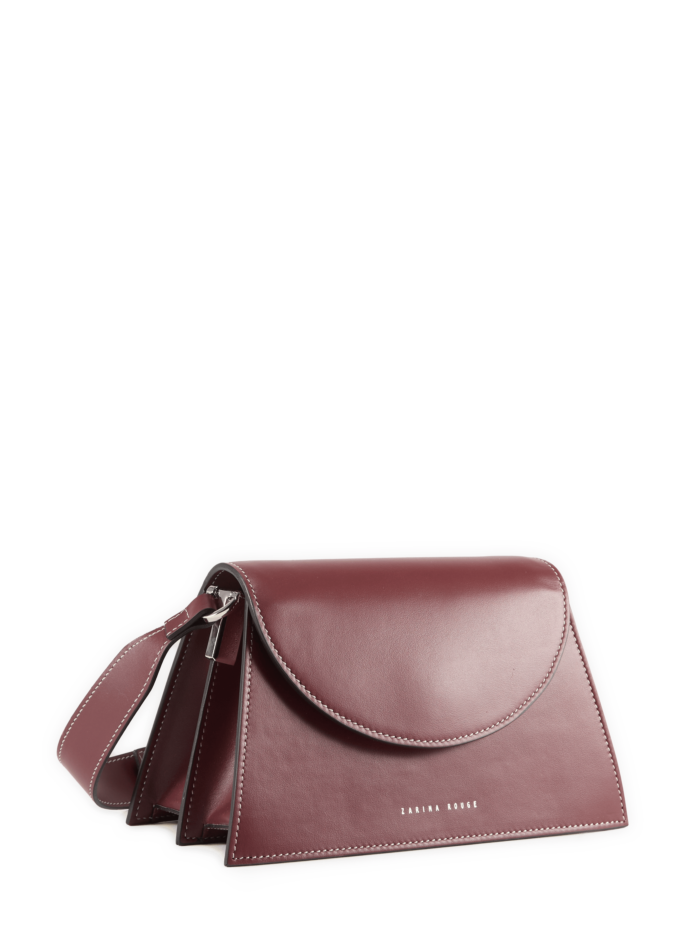 Adjustable leather shoulder bag ZARINA ROUGE Red