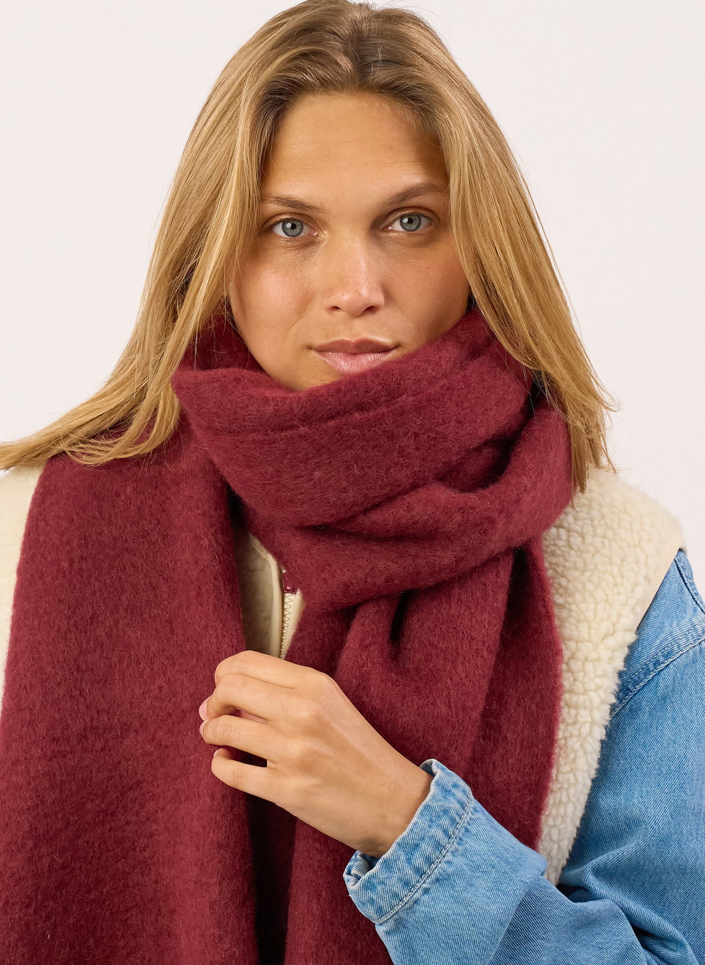 Echarpe en laine large BILLYBELT Rose
