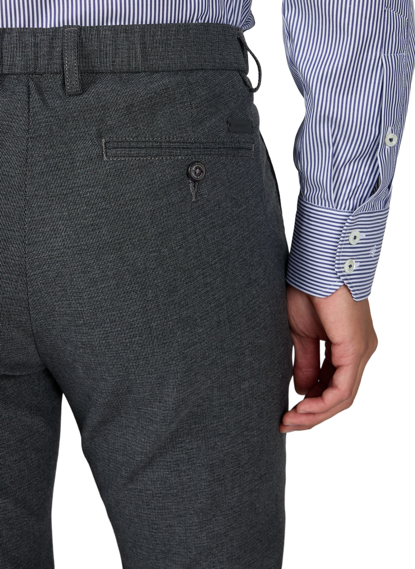 Gerade geschnittene Hose mit Strick-Effekt PIERRE CARDIN Grau