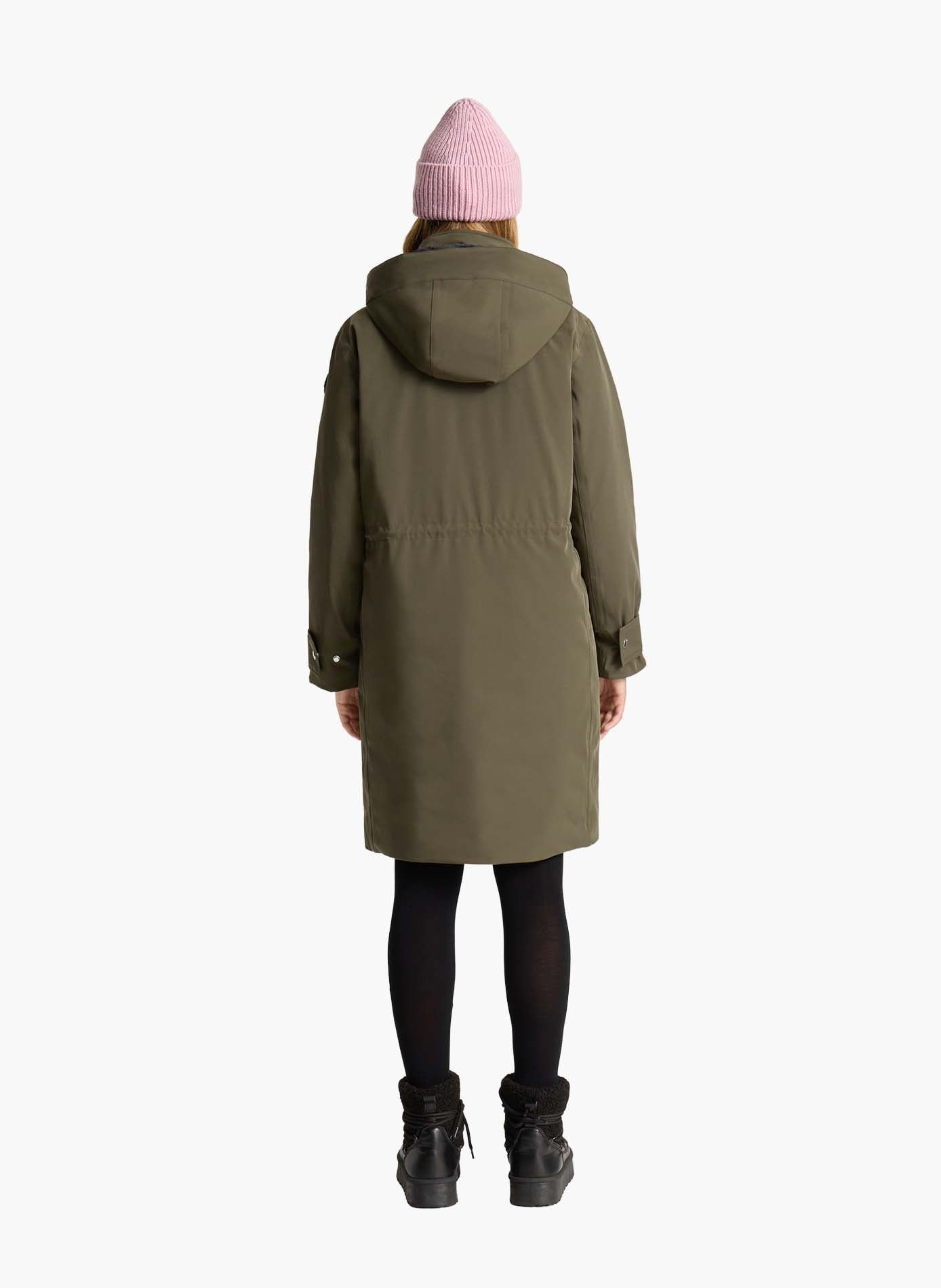 Manteau valomea col tailleur coupe ample FUSALP Kaki