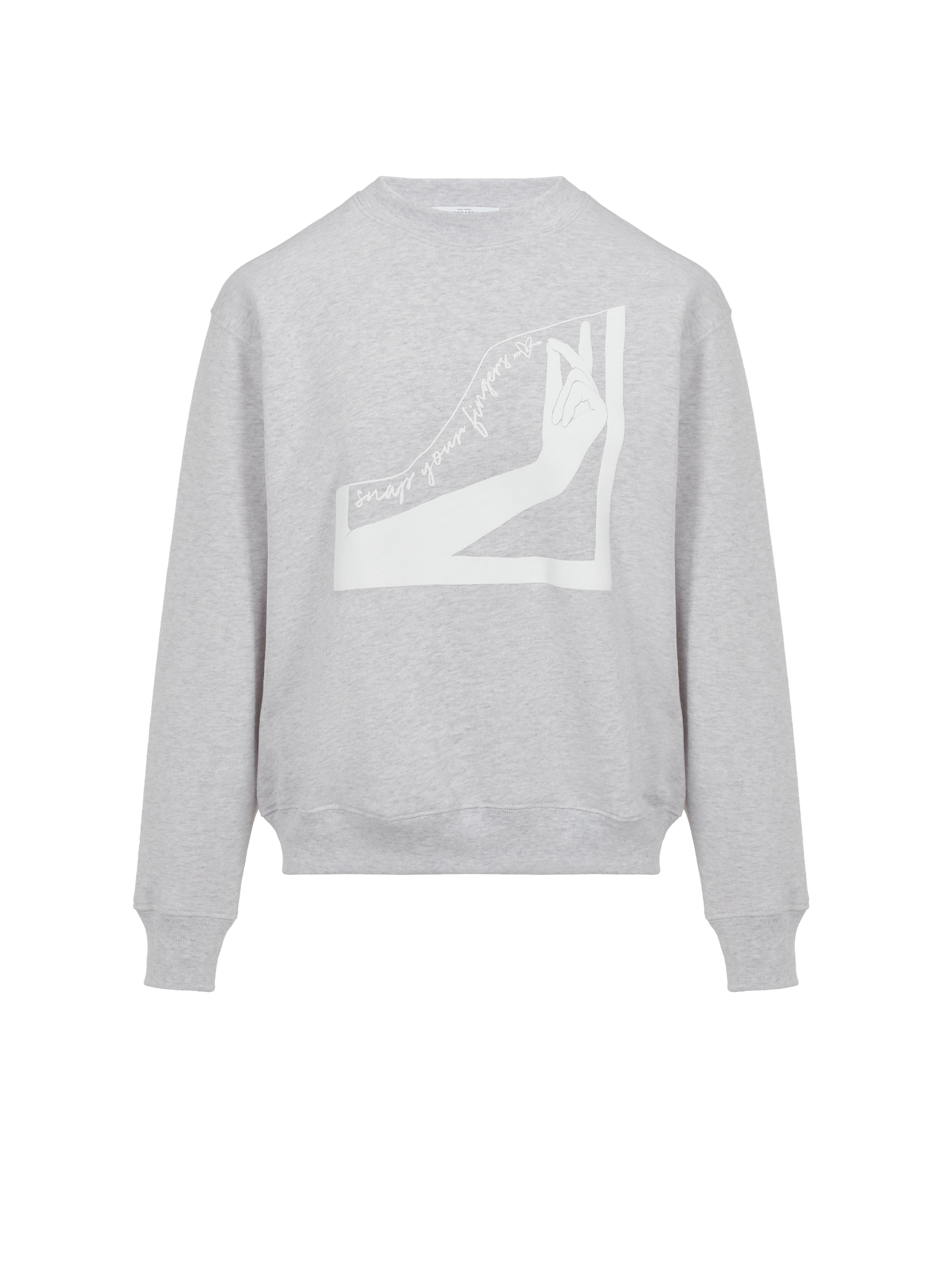 Sweatshirt imprimé en coton mélangé