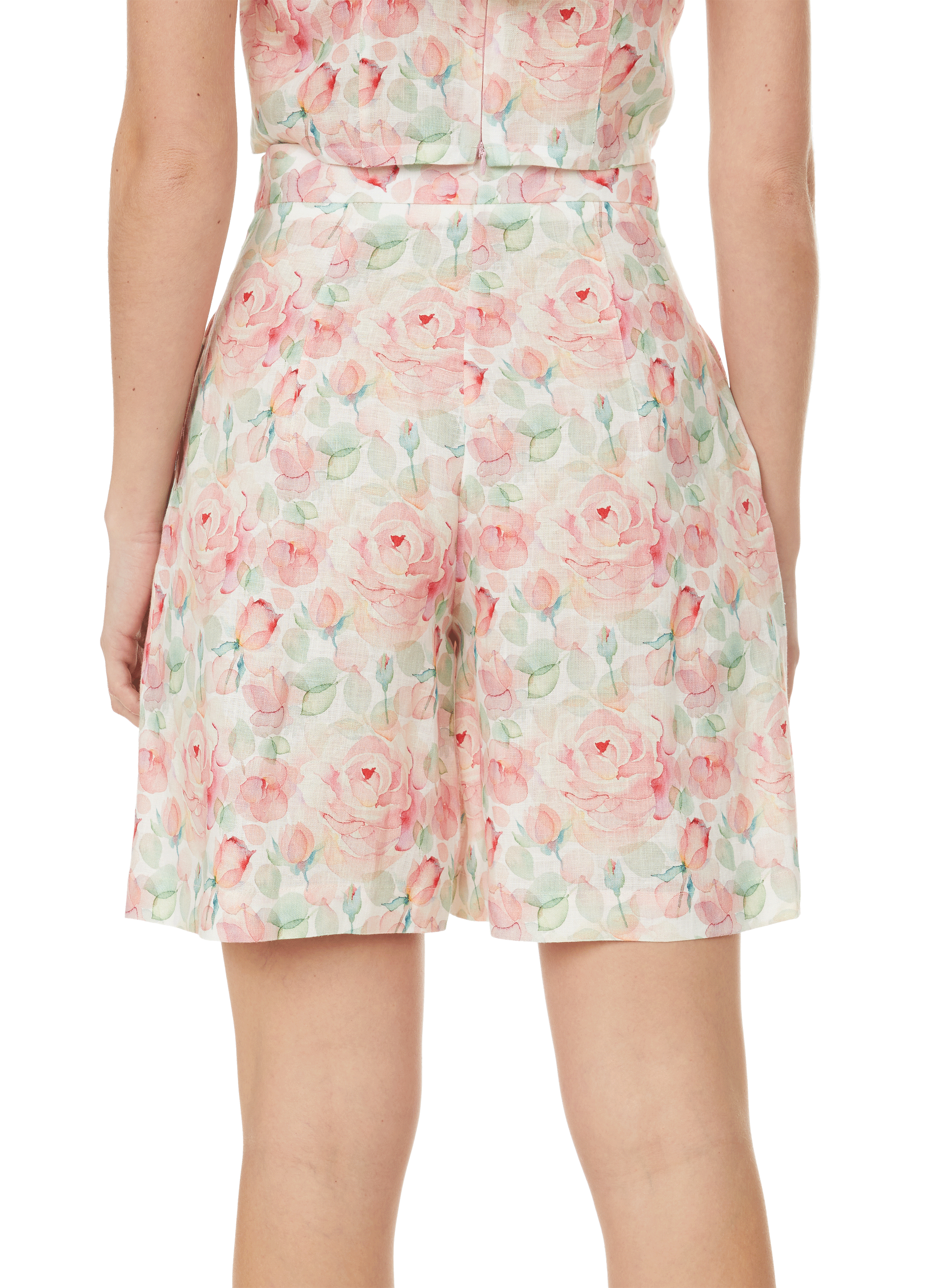 Floral linen shorts LIYA Multicolour