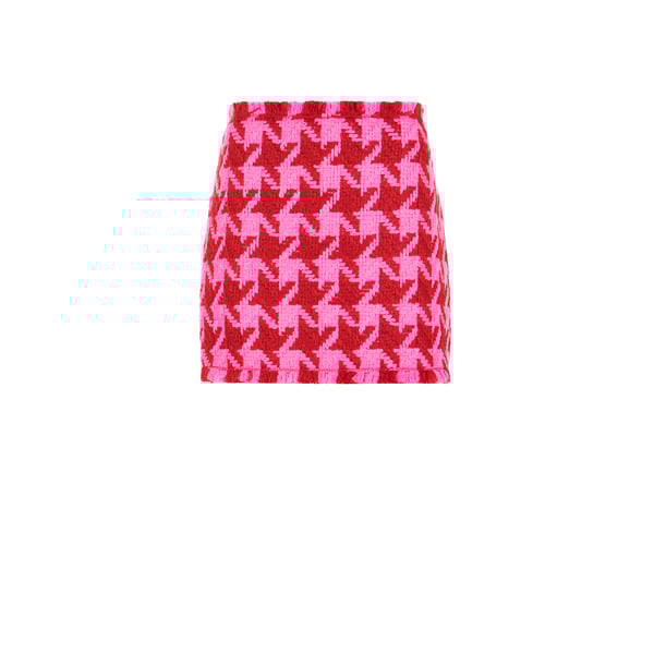 Jupe avec imprimé pied-de-poule