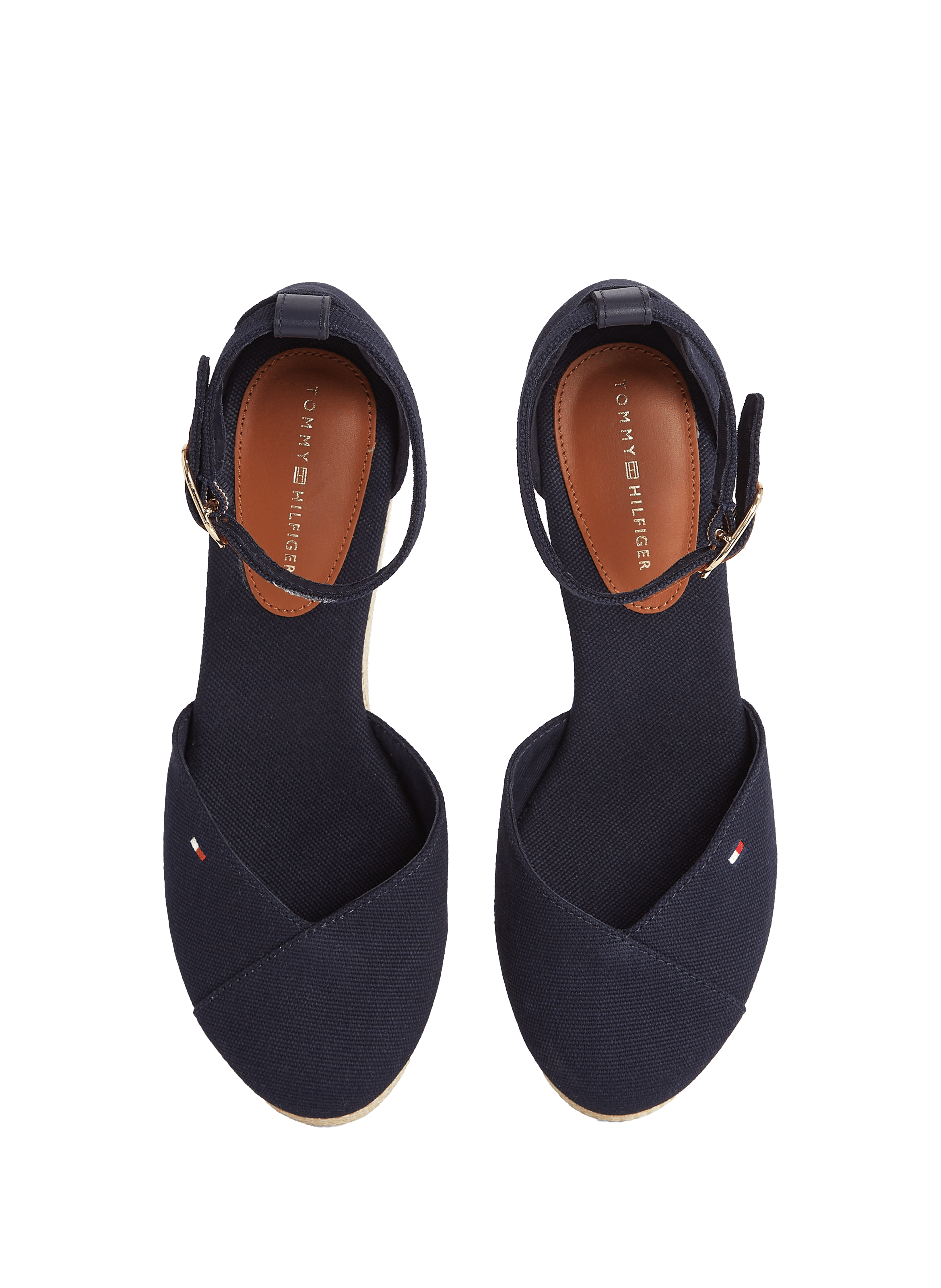 Canvas high heel sandals TOMMY HILFIGER Blue