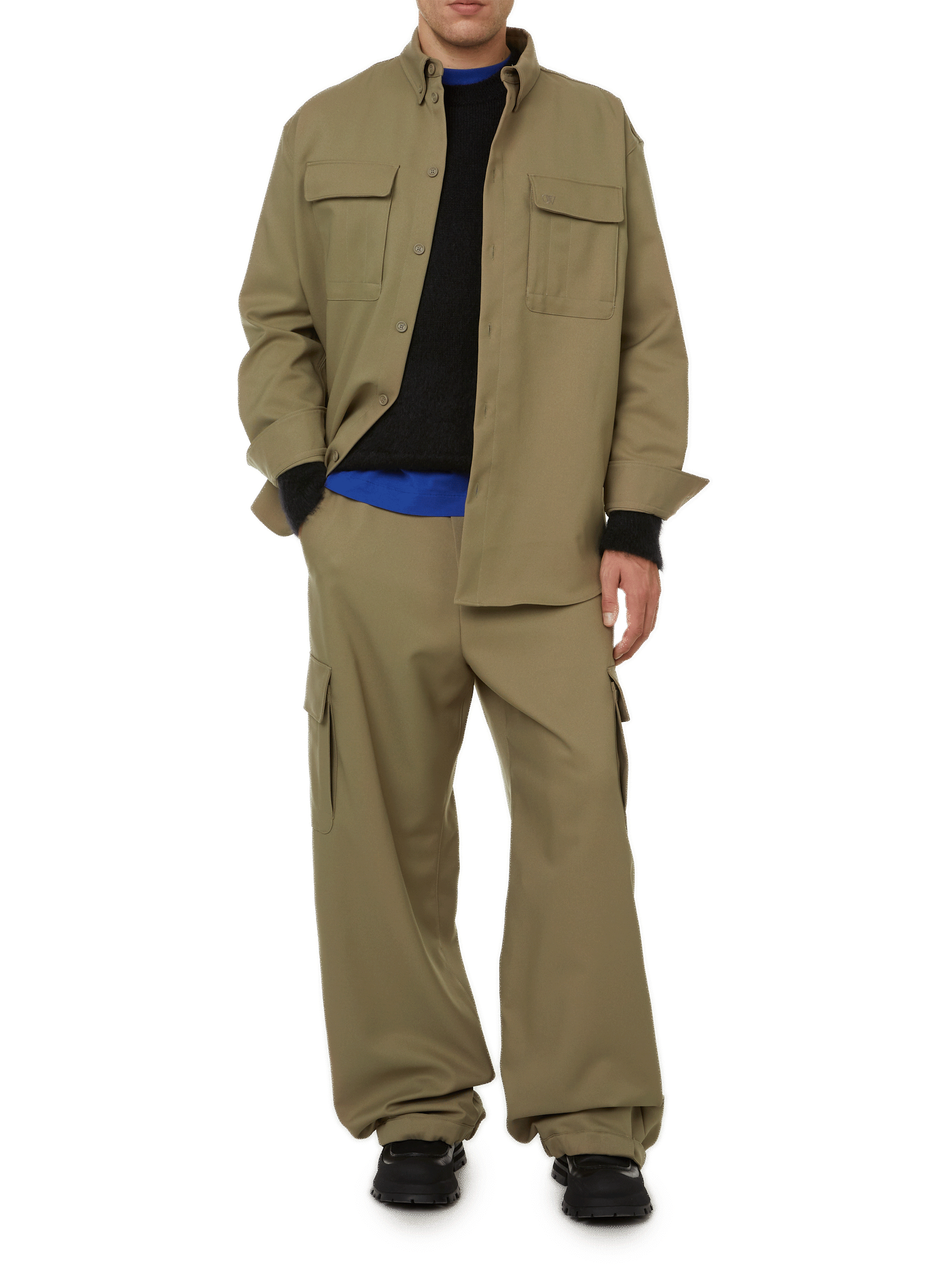 Plain overshirt OFF-WHITE Brown