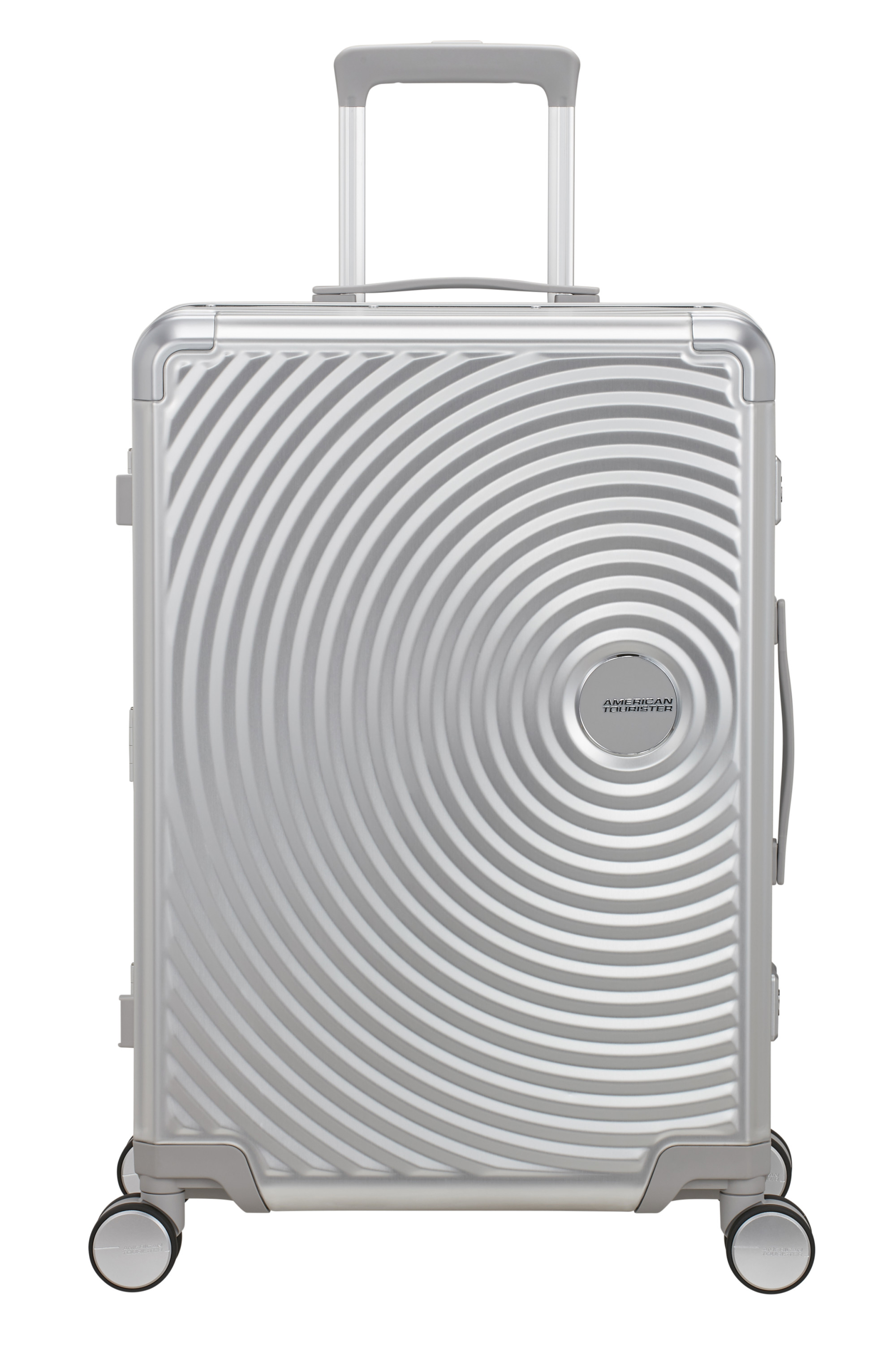 Soundbox alu valise 4 roues taille m AMERICAN TOURISTER Argent