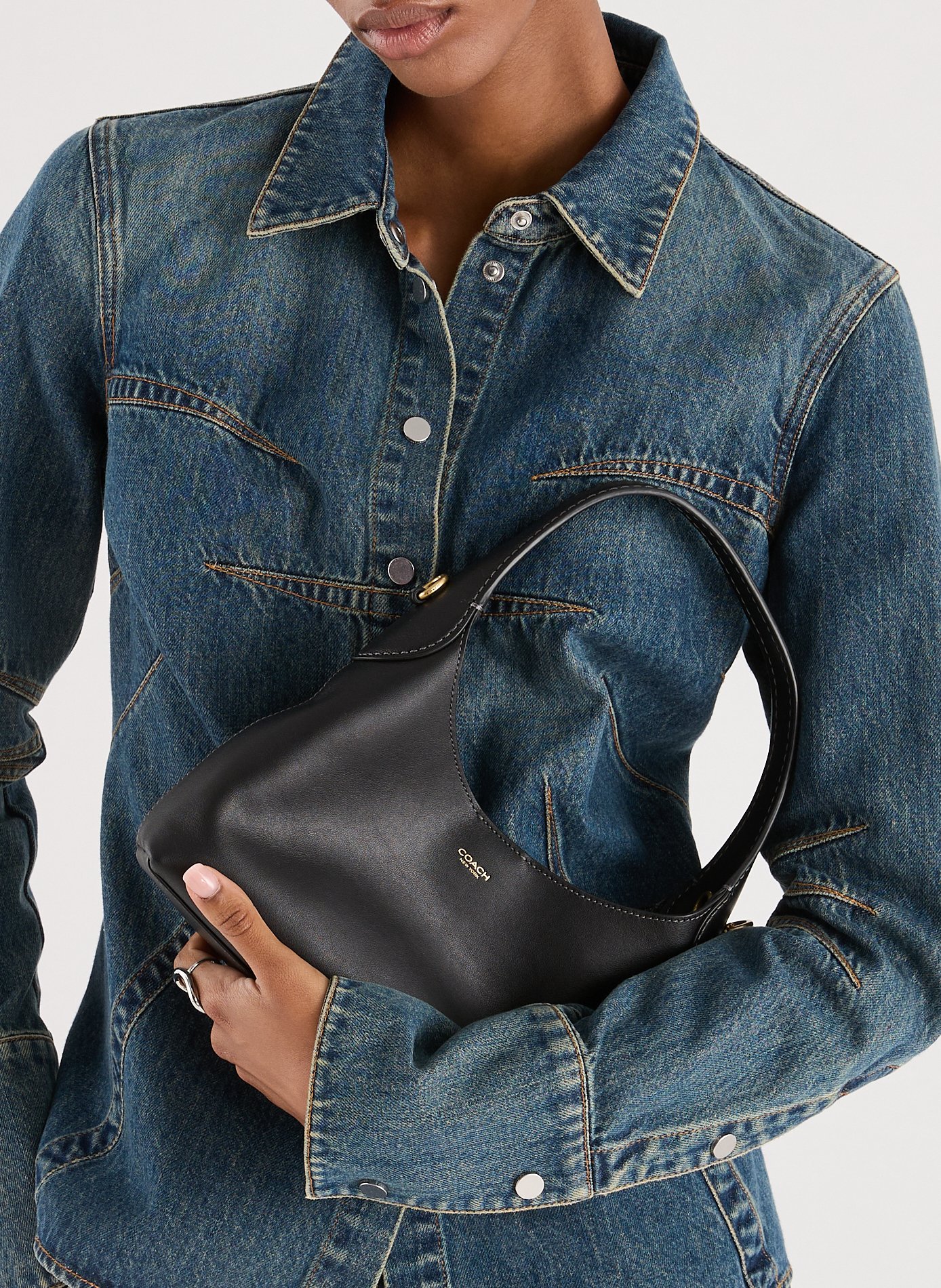 Sac à main Brooklyn 23 en cuir  COACH Noir