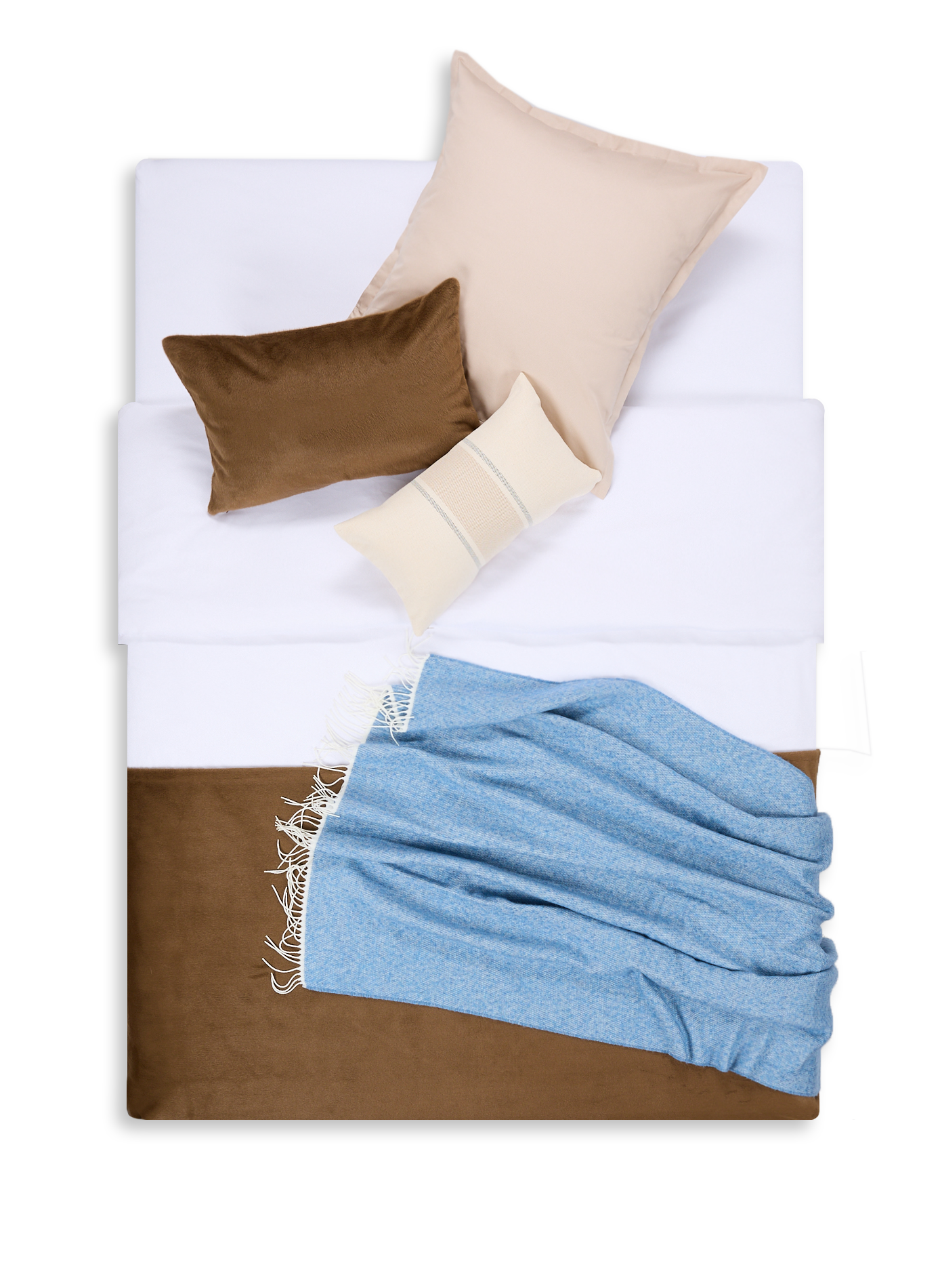 Plaid effet vison AU PRINTEMPS PARIS Kaki