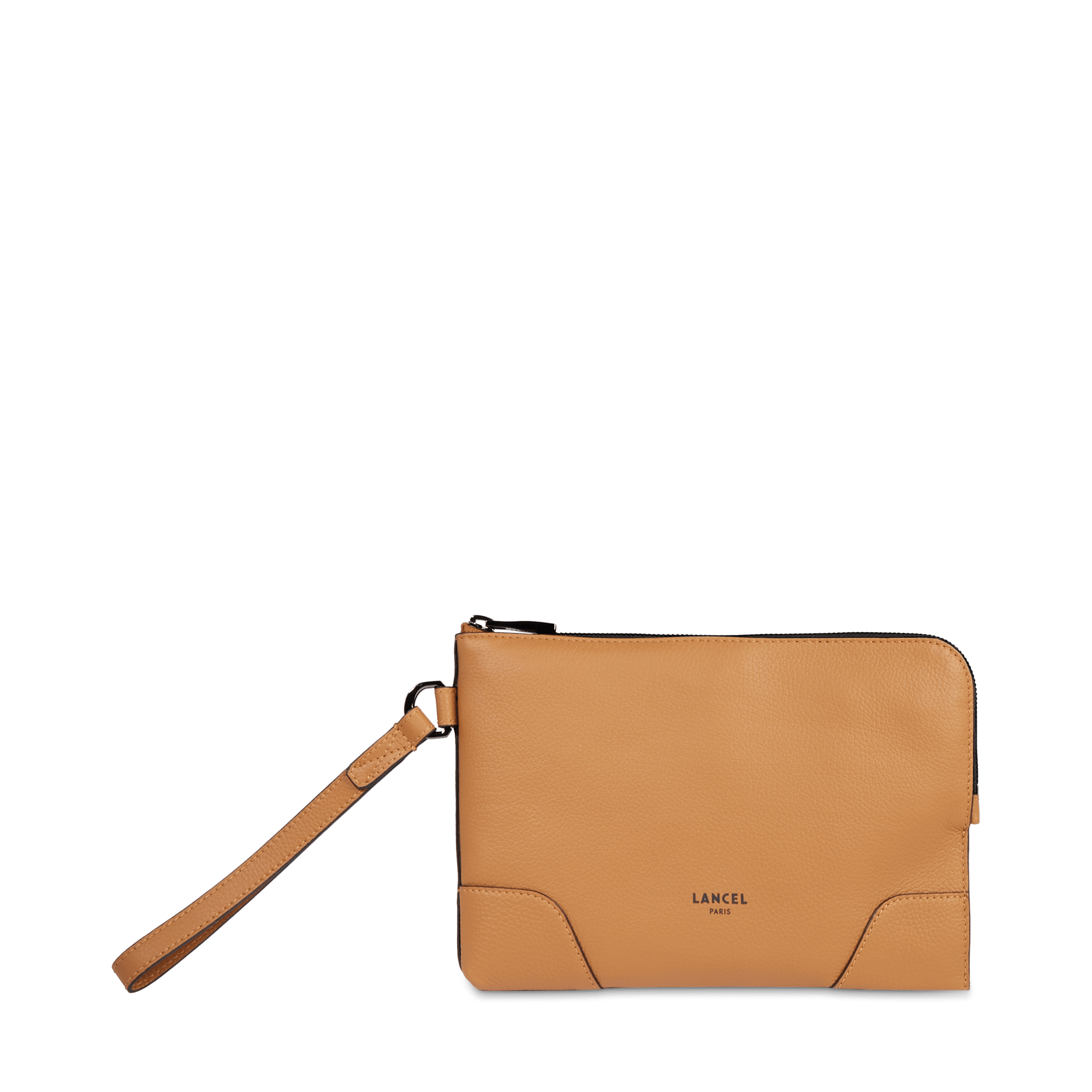 Pochette zippée s charlie de lancel en cuir LANCEL Marron