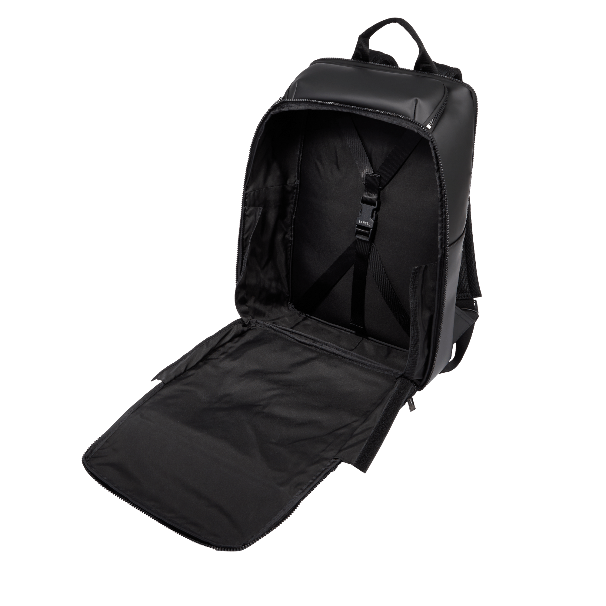 Sac à dos convertible 2 zip victor de lancel en cuir LANCEL Noir