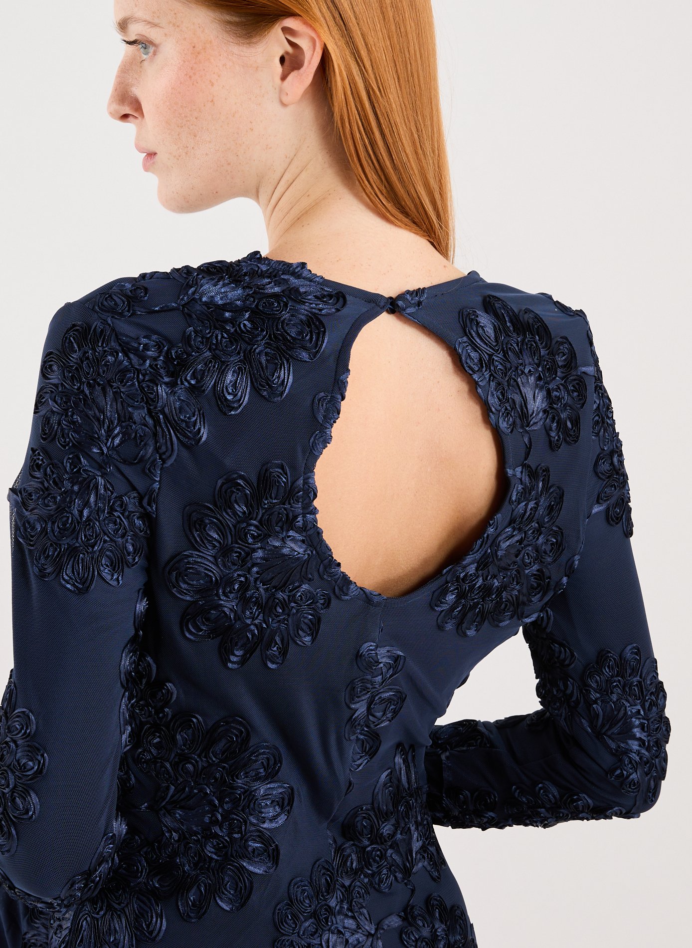 Robe courte en maille 3D ROTATE Bleu